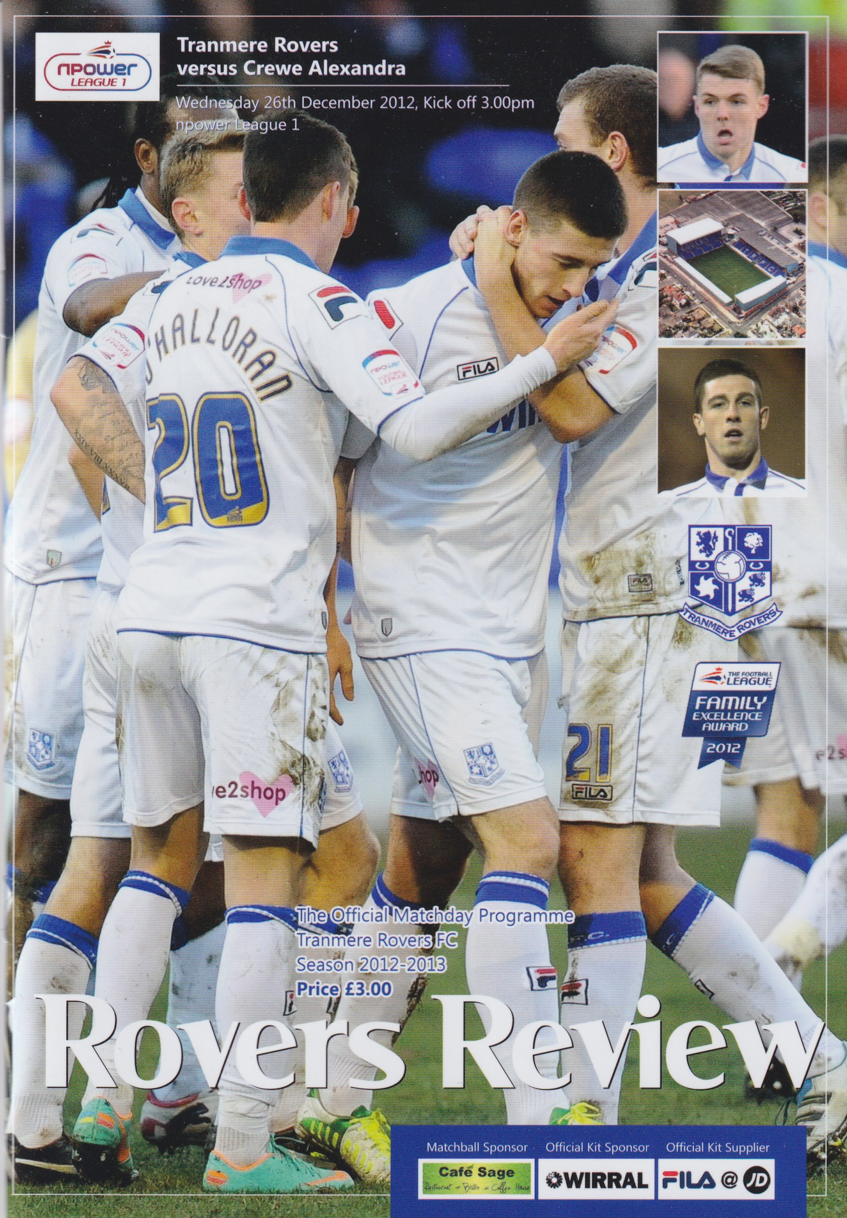 Match Programme for 26/12/2012