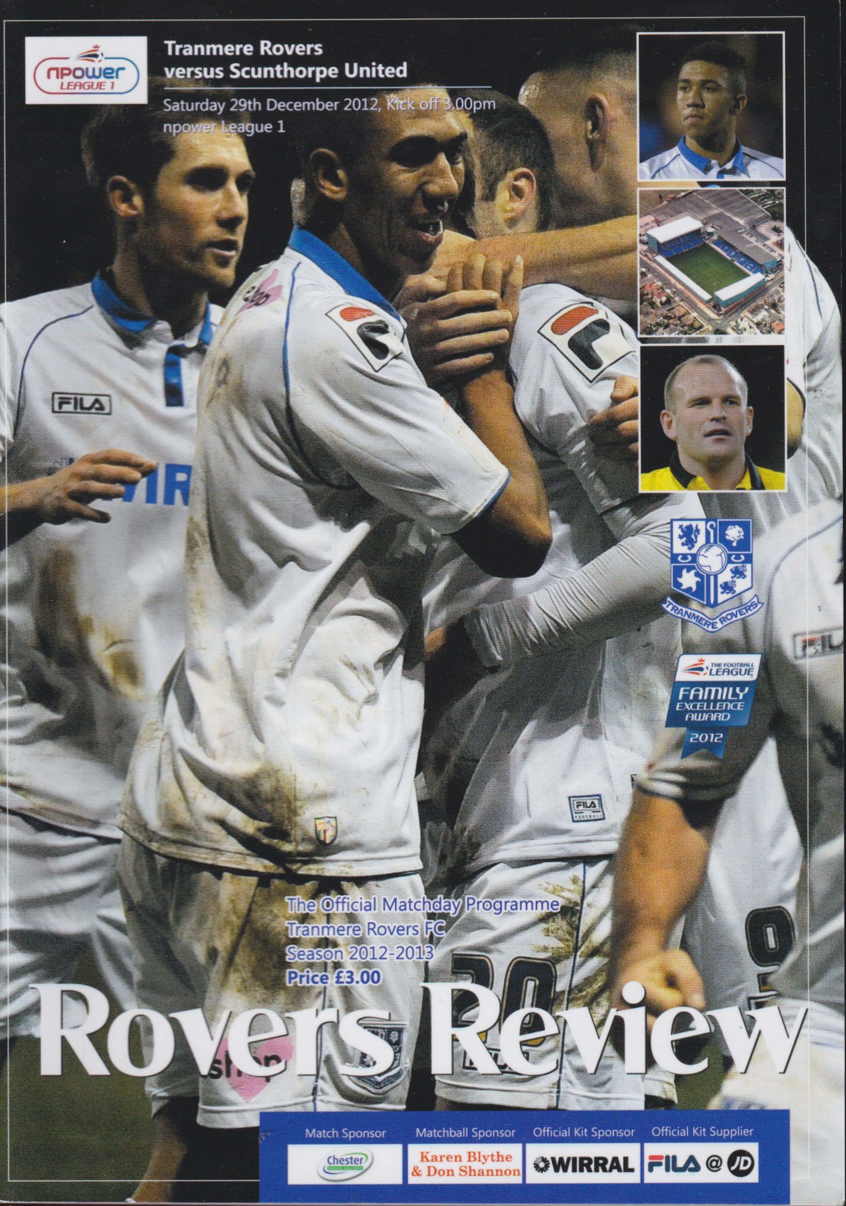 Match Programme for 29/12/2012