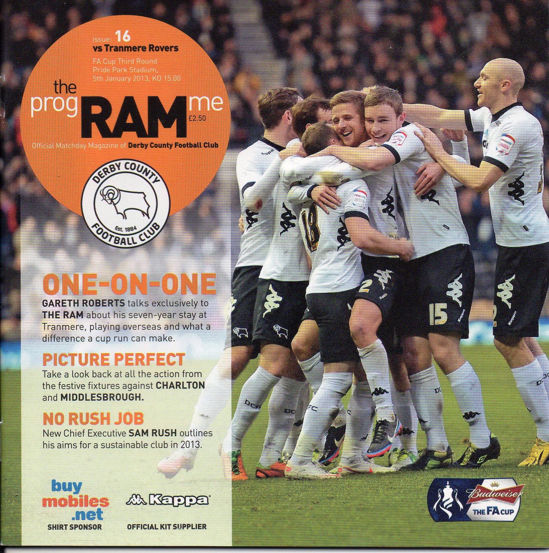Match Programme for 05/01/2013