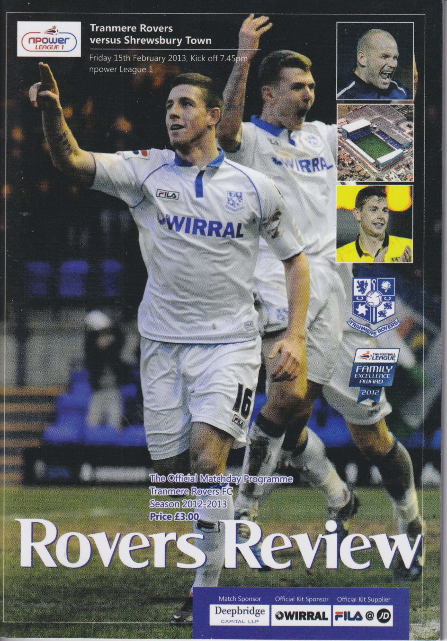 Match Programme for 15/02/2013