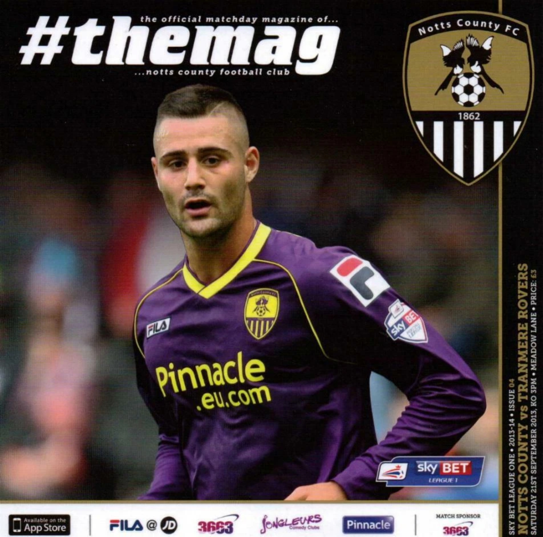 Match Programme for 21/09/2013