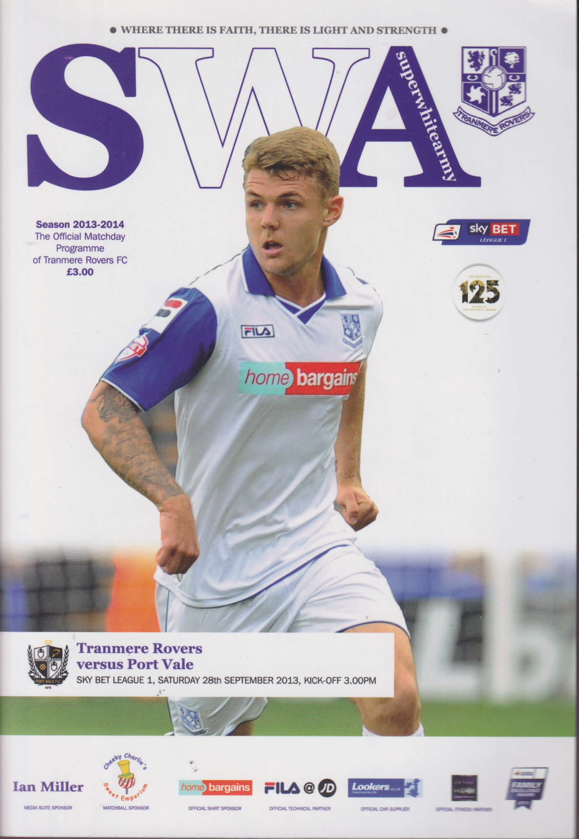 Match Programme for 28/09/2013