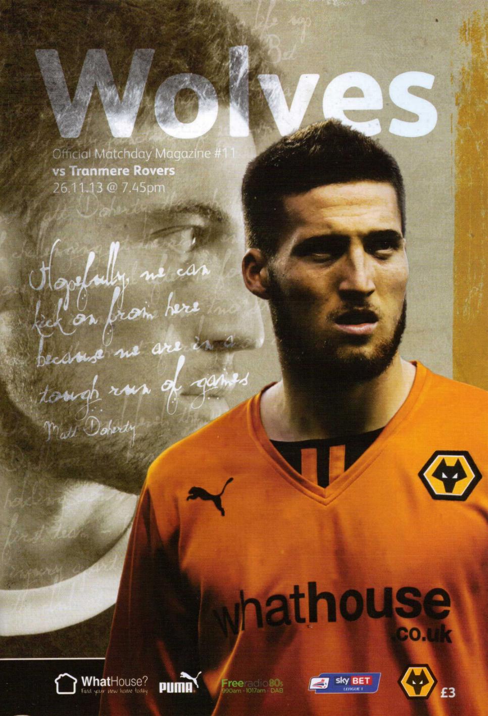 Match Programme for 26/11/2013