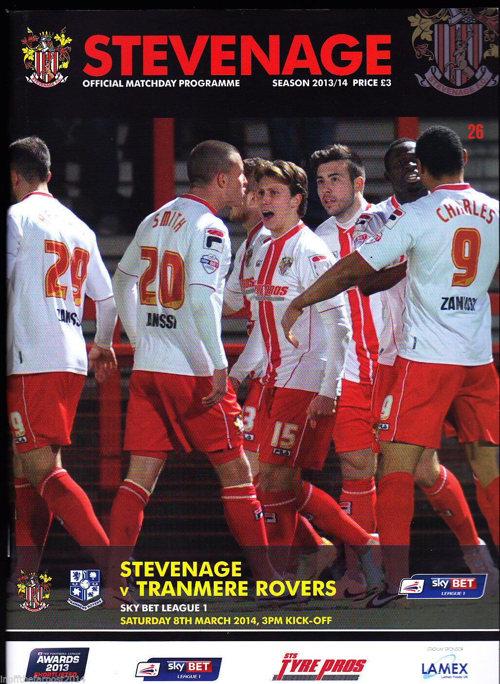 Match Programme for 08/03/2014