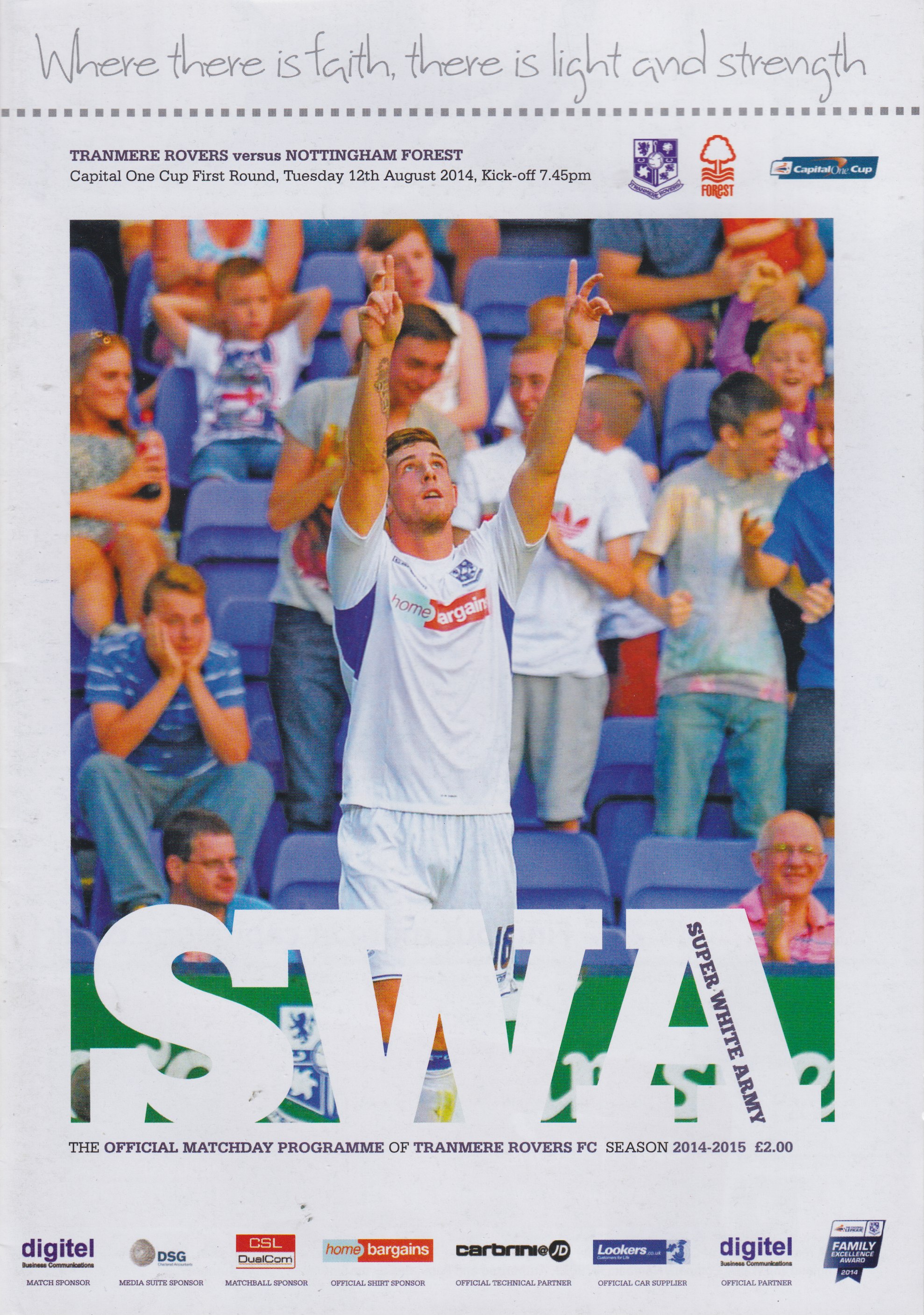 Match Programme for 12/08/2014