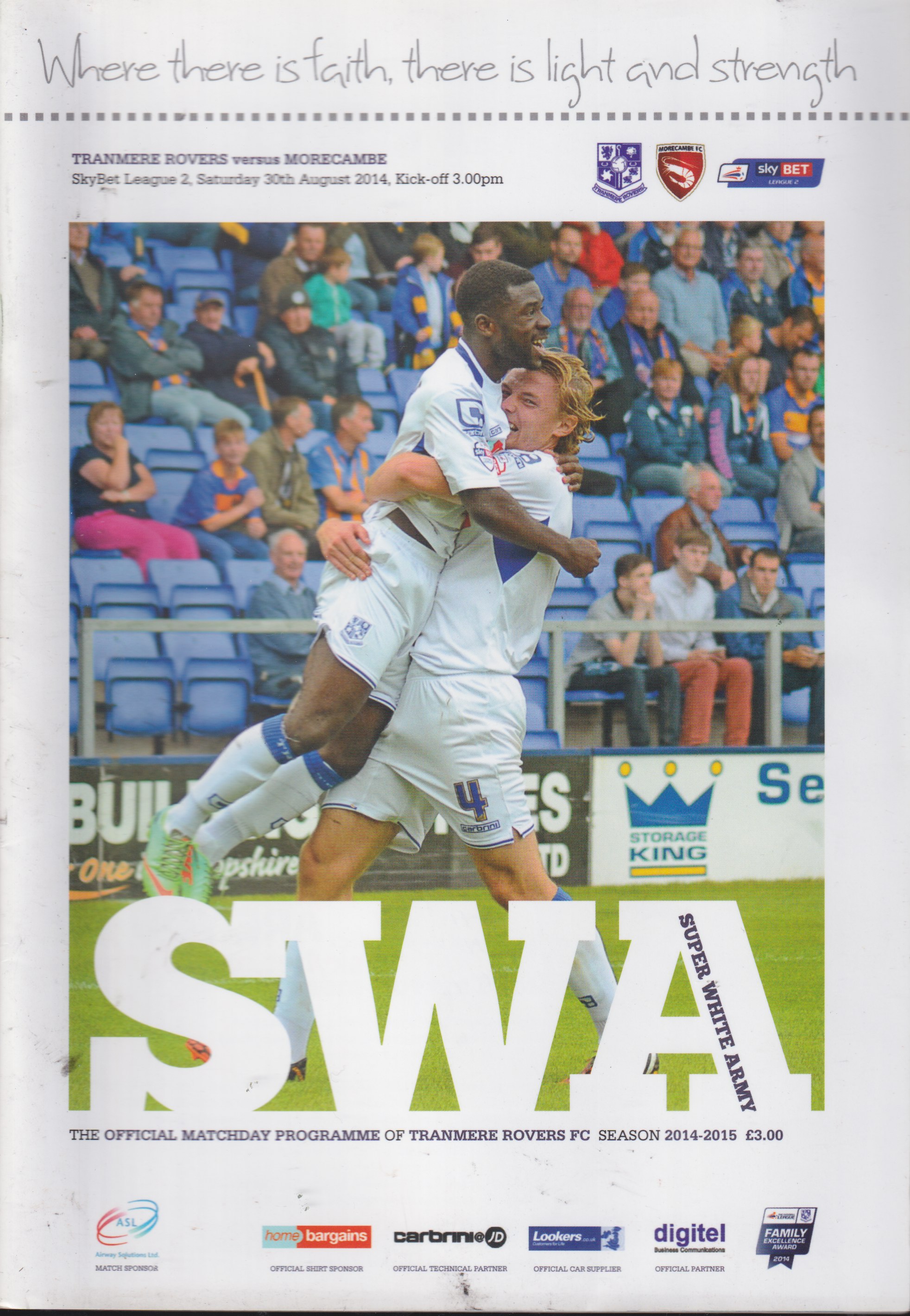 Match Programme for 30/08/2014