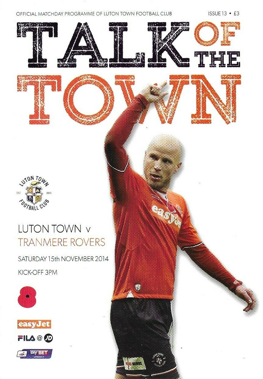 Match Programme for 15/11/2014