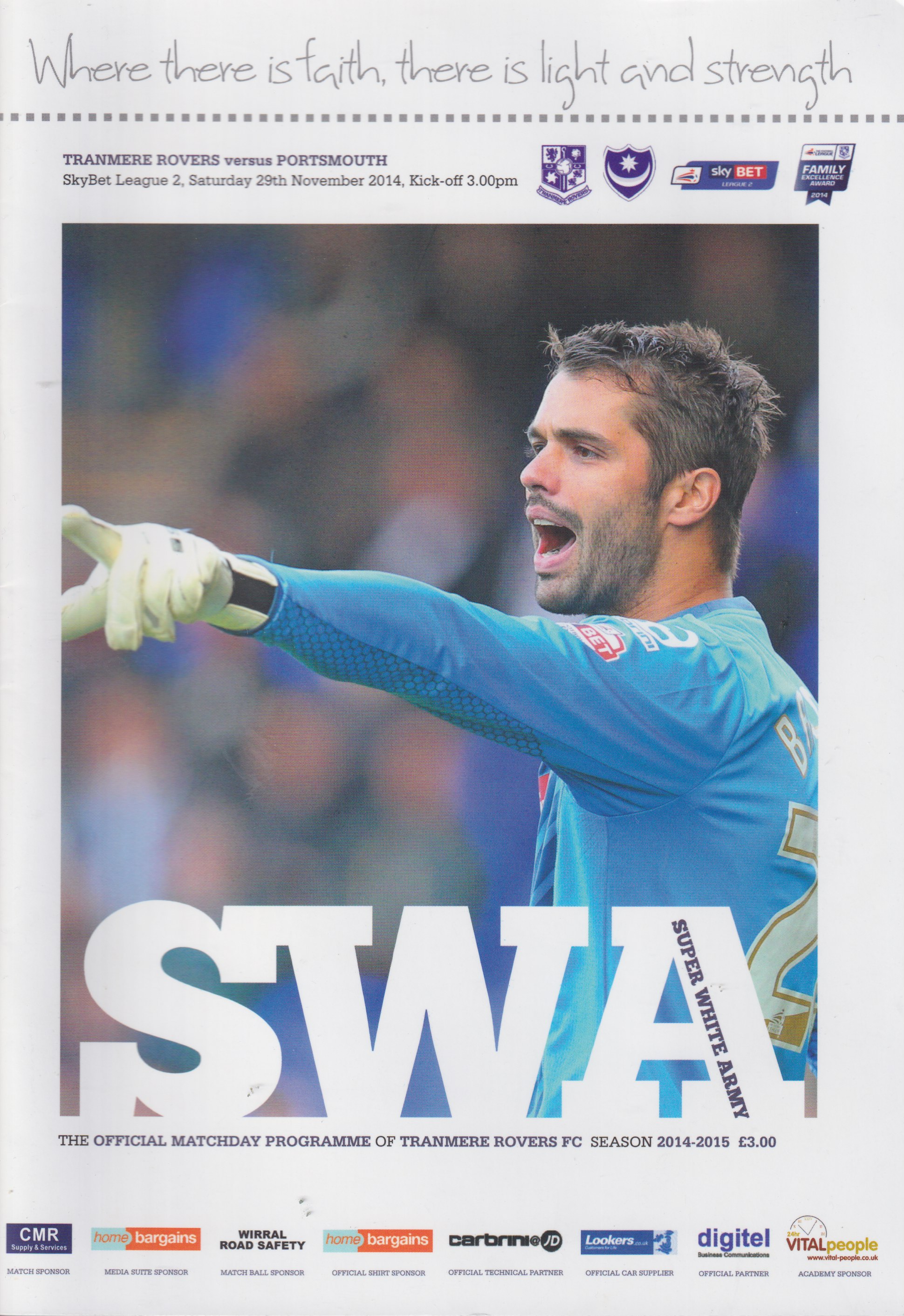 Match Programme for 29/11/2014