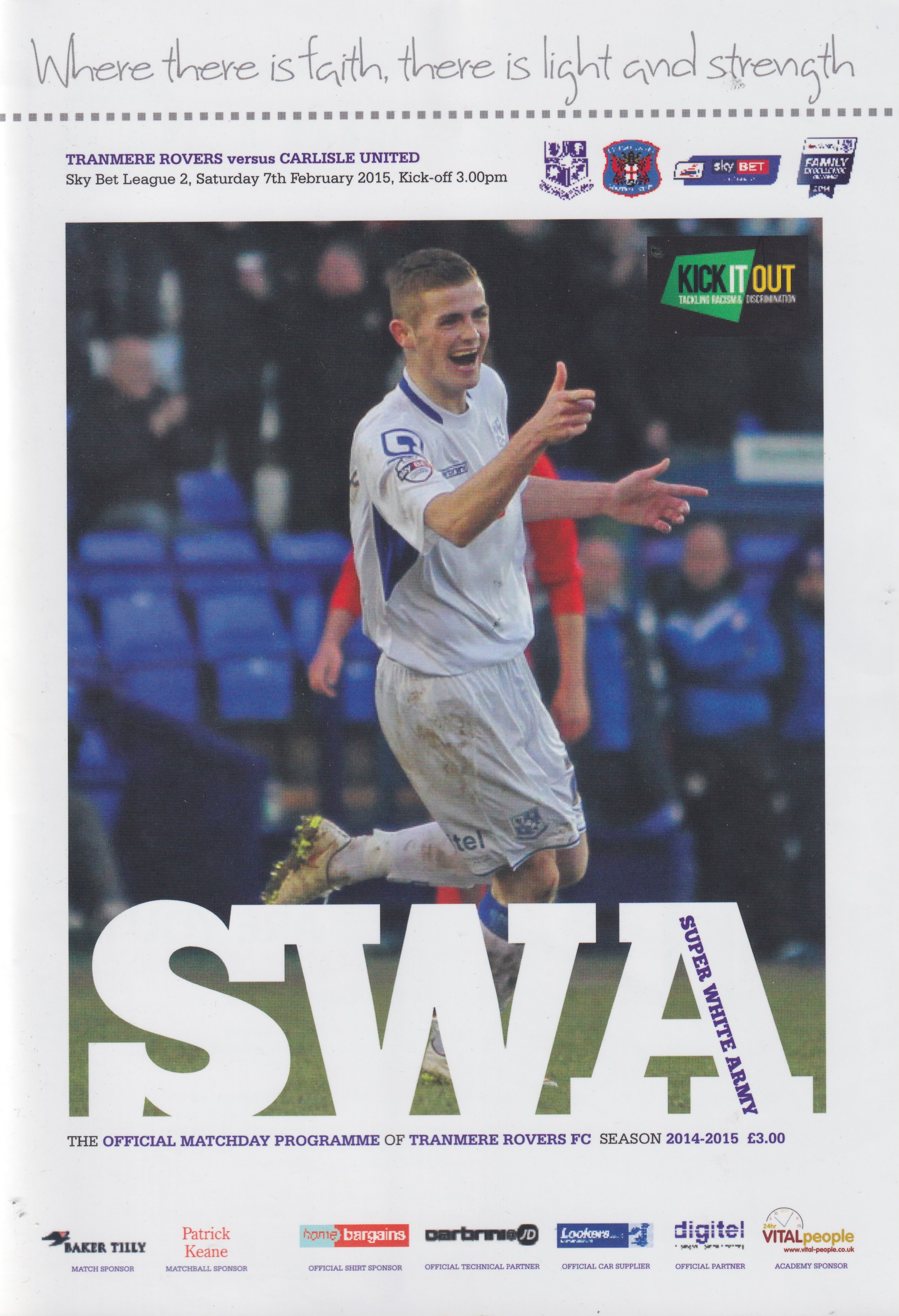 Match Programme for 07/02/2015