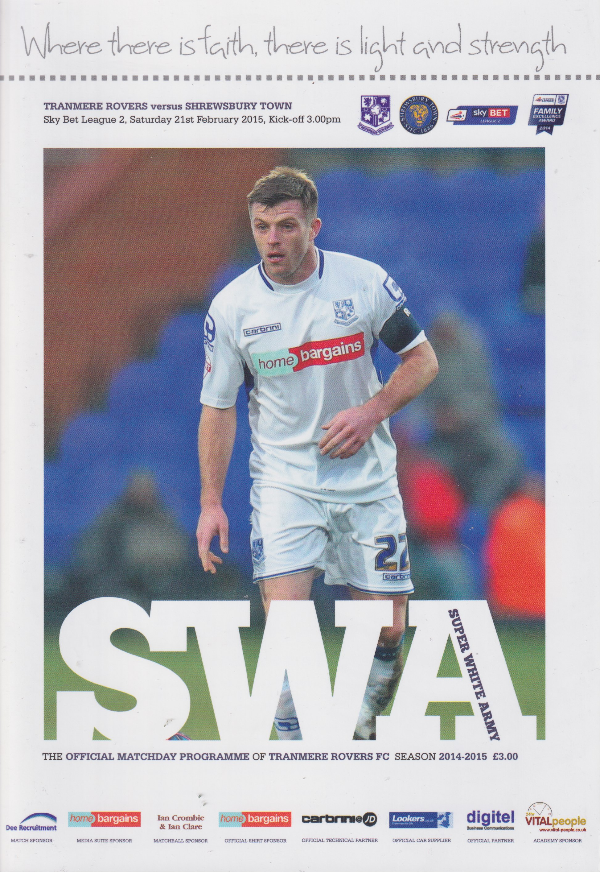 Match Programme for 21/02/2015