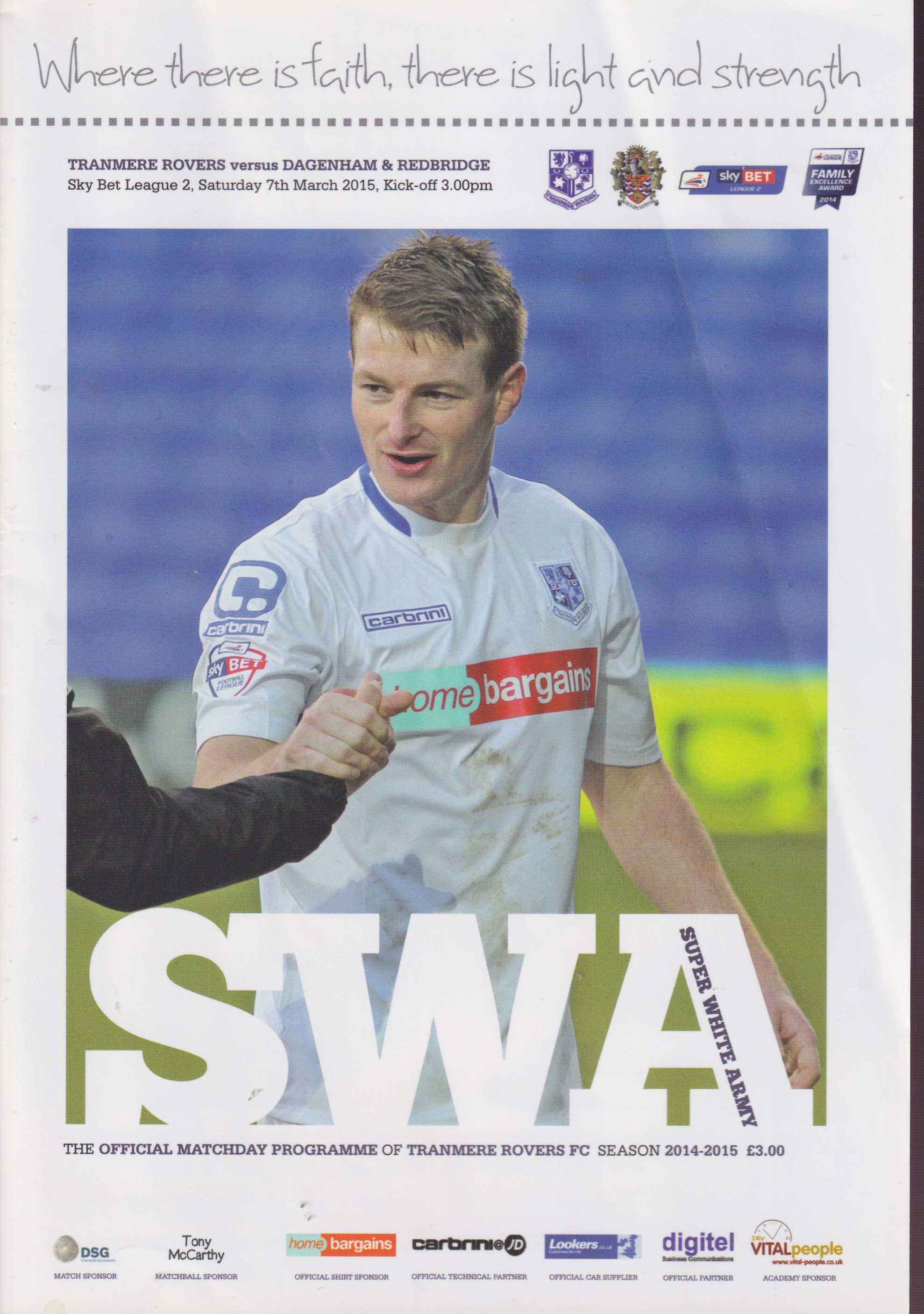 Match Programme for 07/03/2015