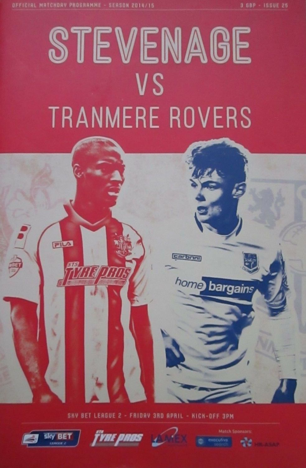 Match Programme for 03/04/2015