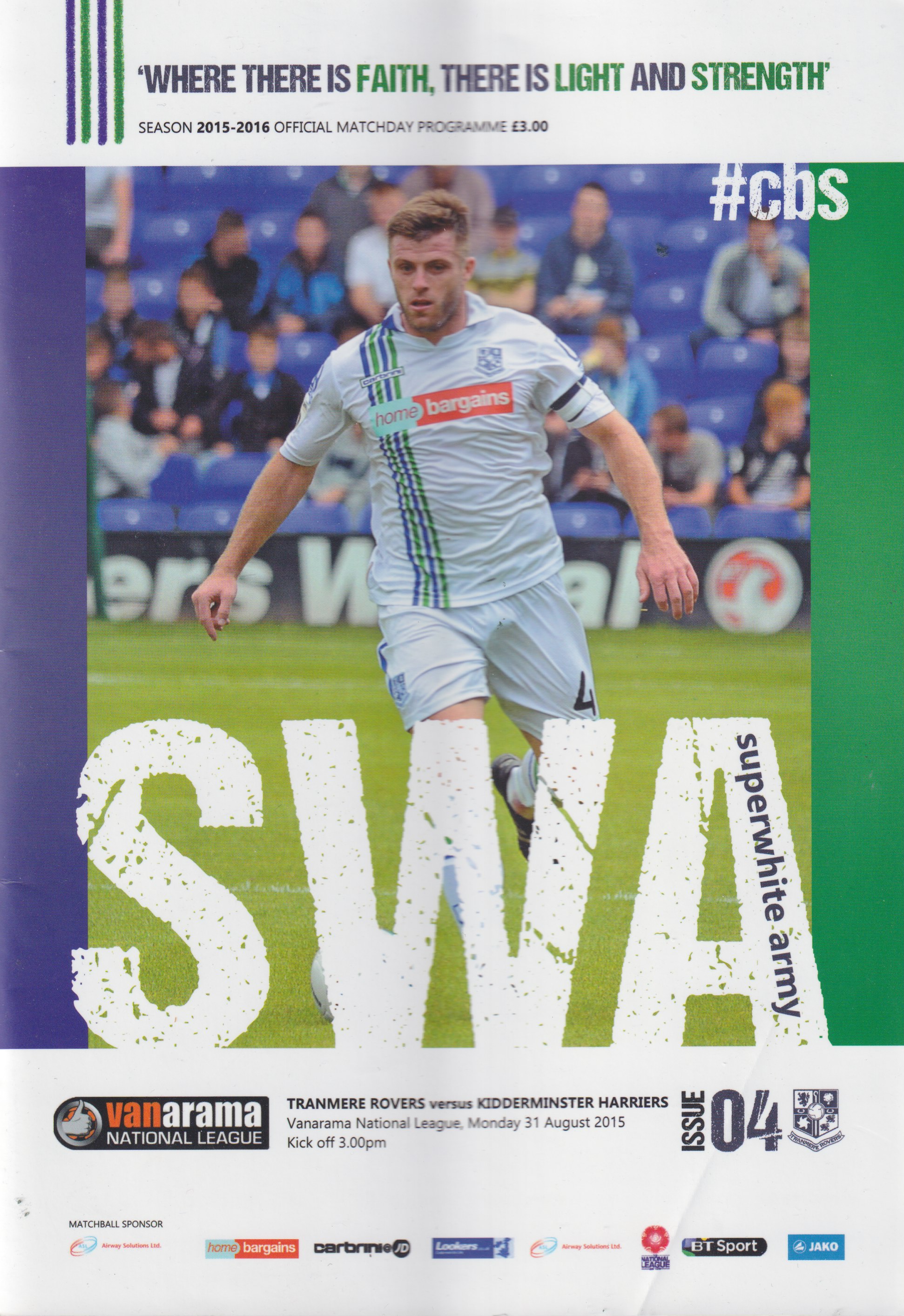 Match Programme for 31/08/2015