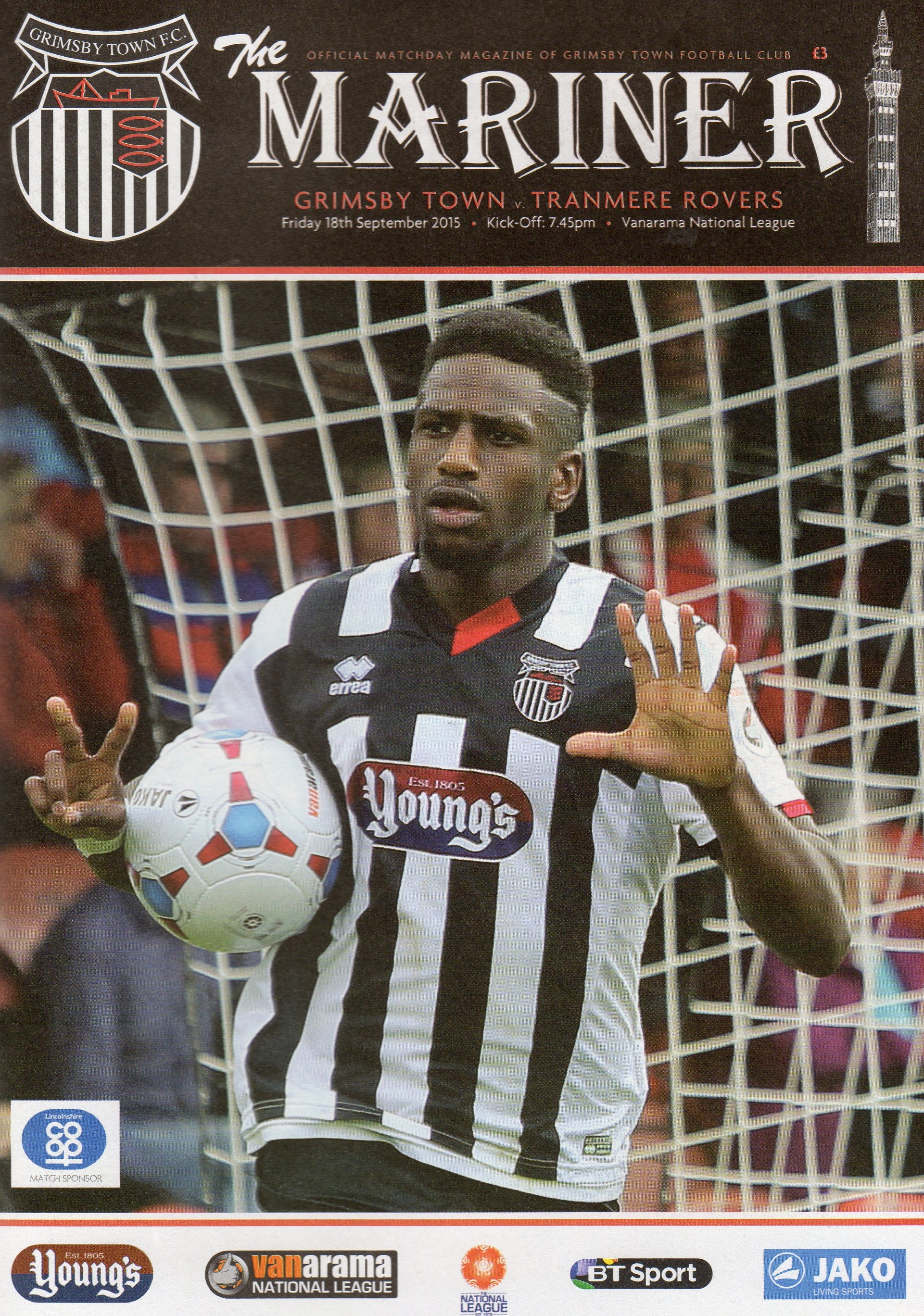 Match Programme for 18/09/2015