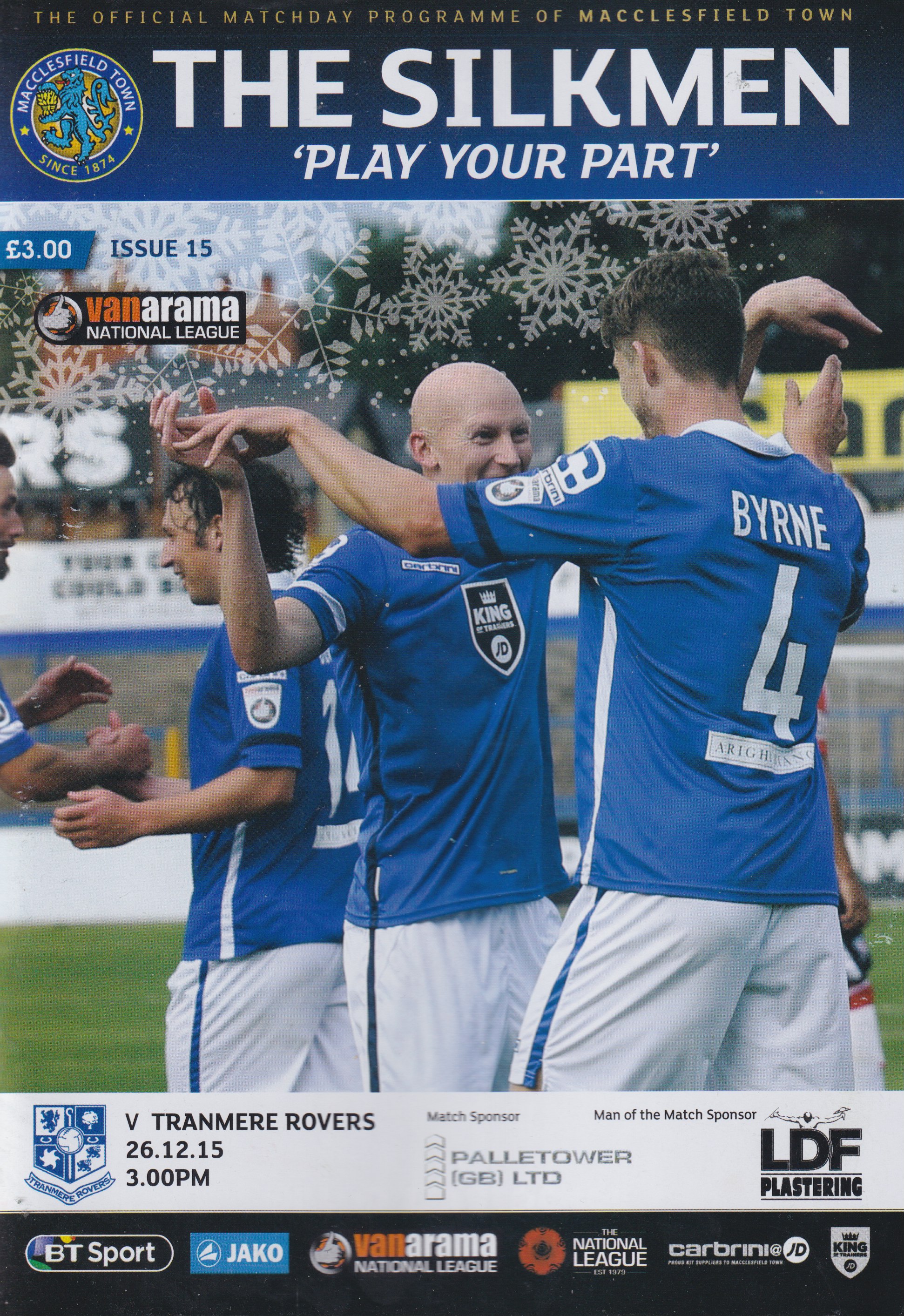 Match Programme for 26/12/2015