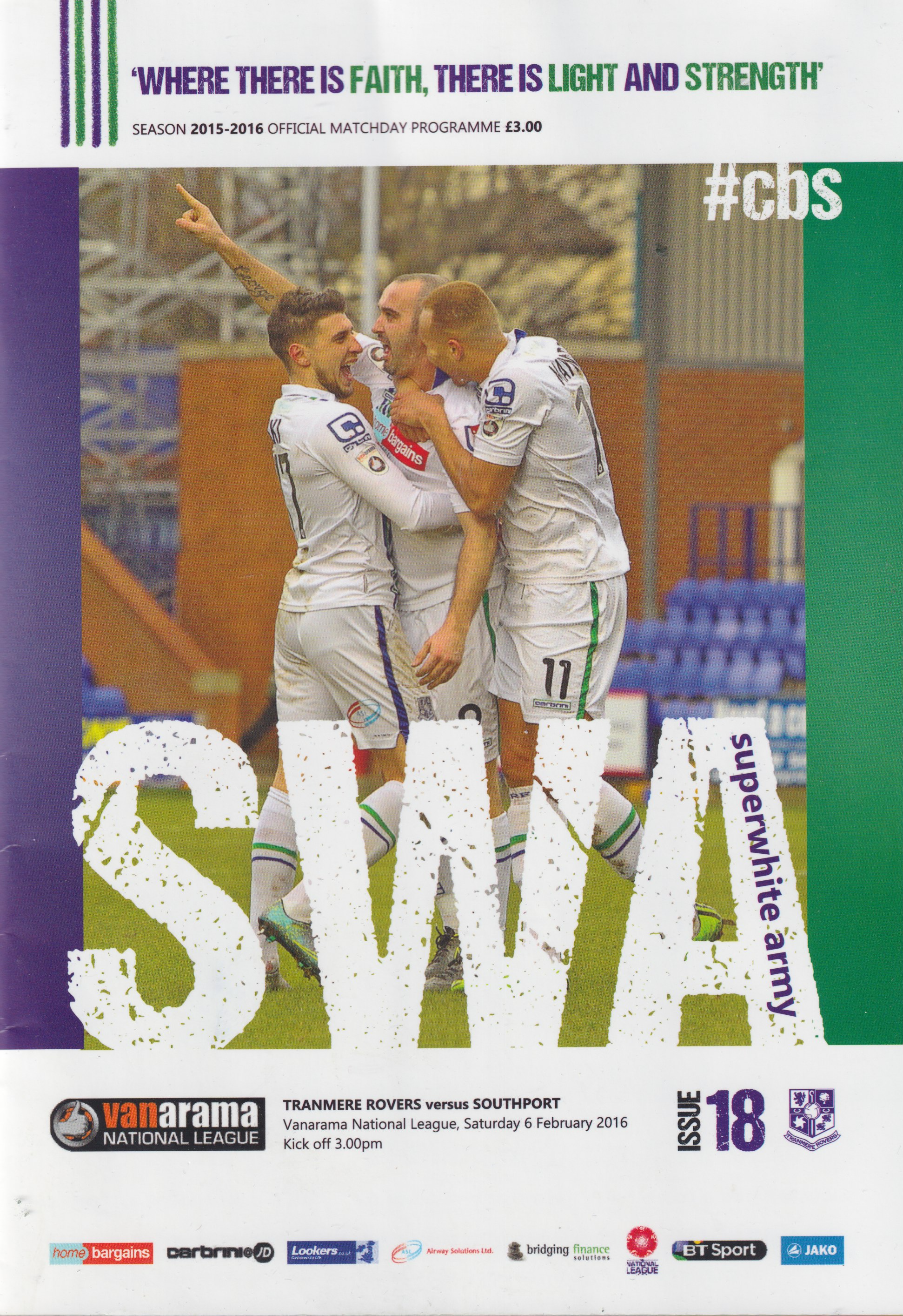 Match Programme for 06/02/2016
