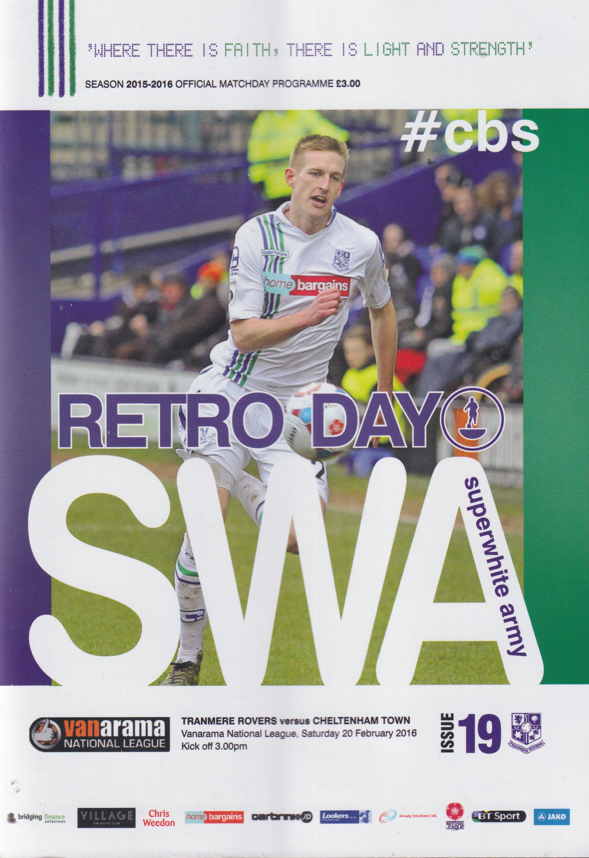 Match Programme for 20/02/2016