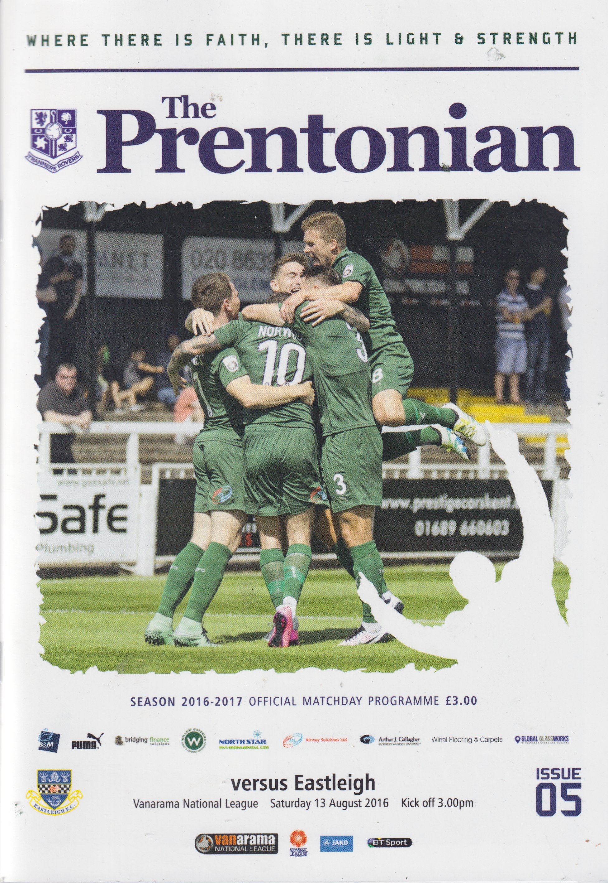 Match Programme for 13/08/2016