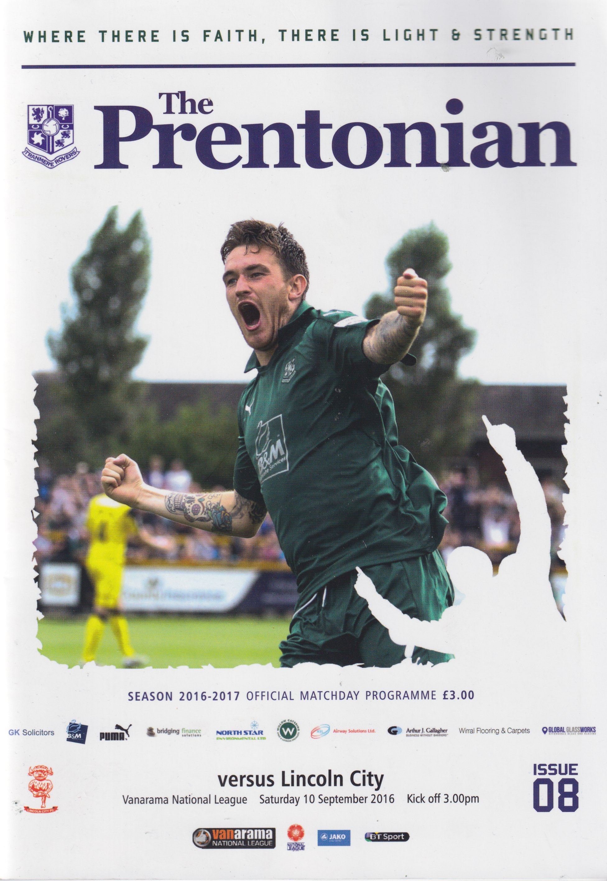 Match Programme for 10/09/2016