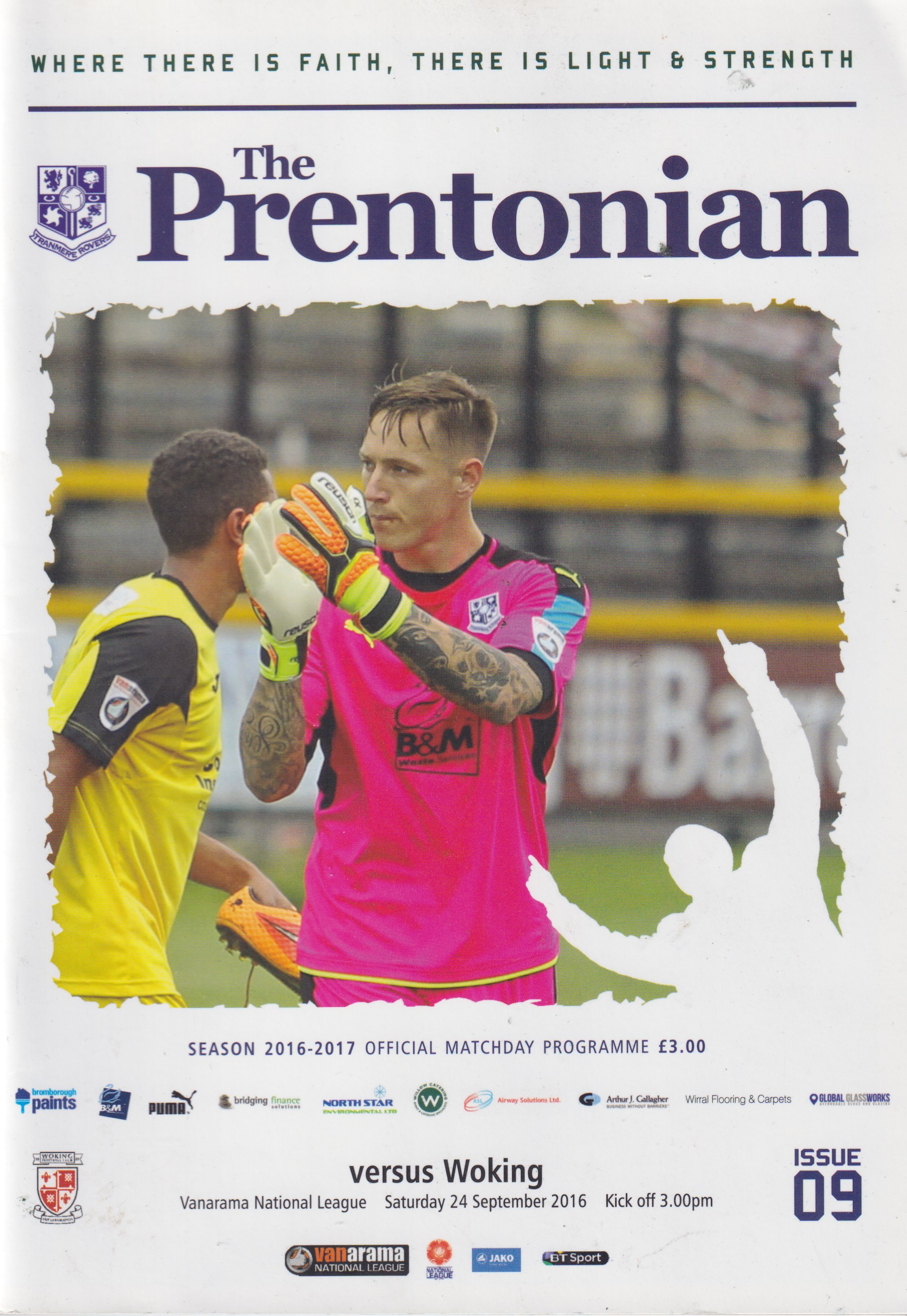 Match Programme for 24/09/2016
