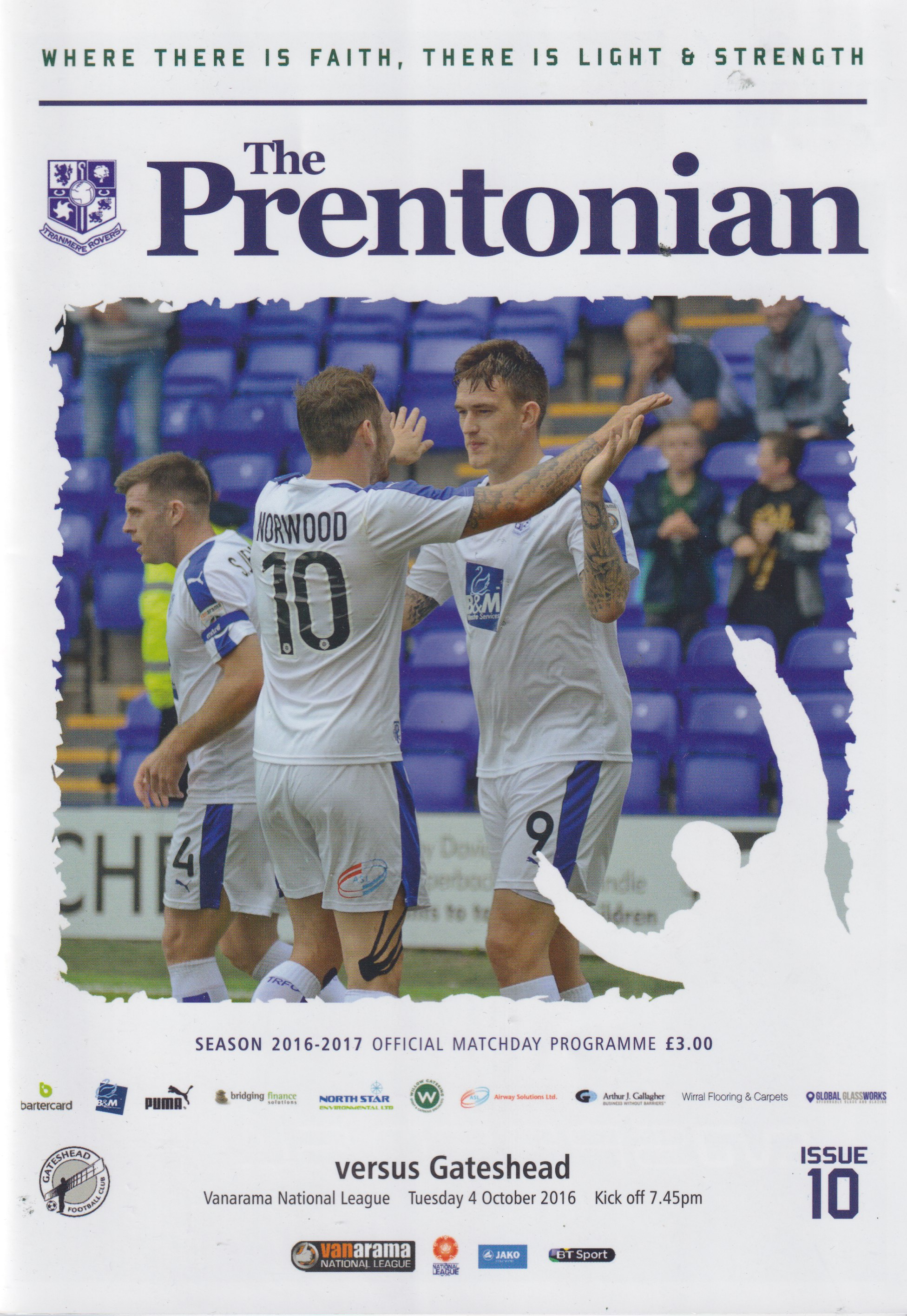 Match Programme for 04/10/2016