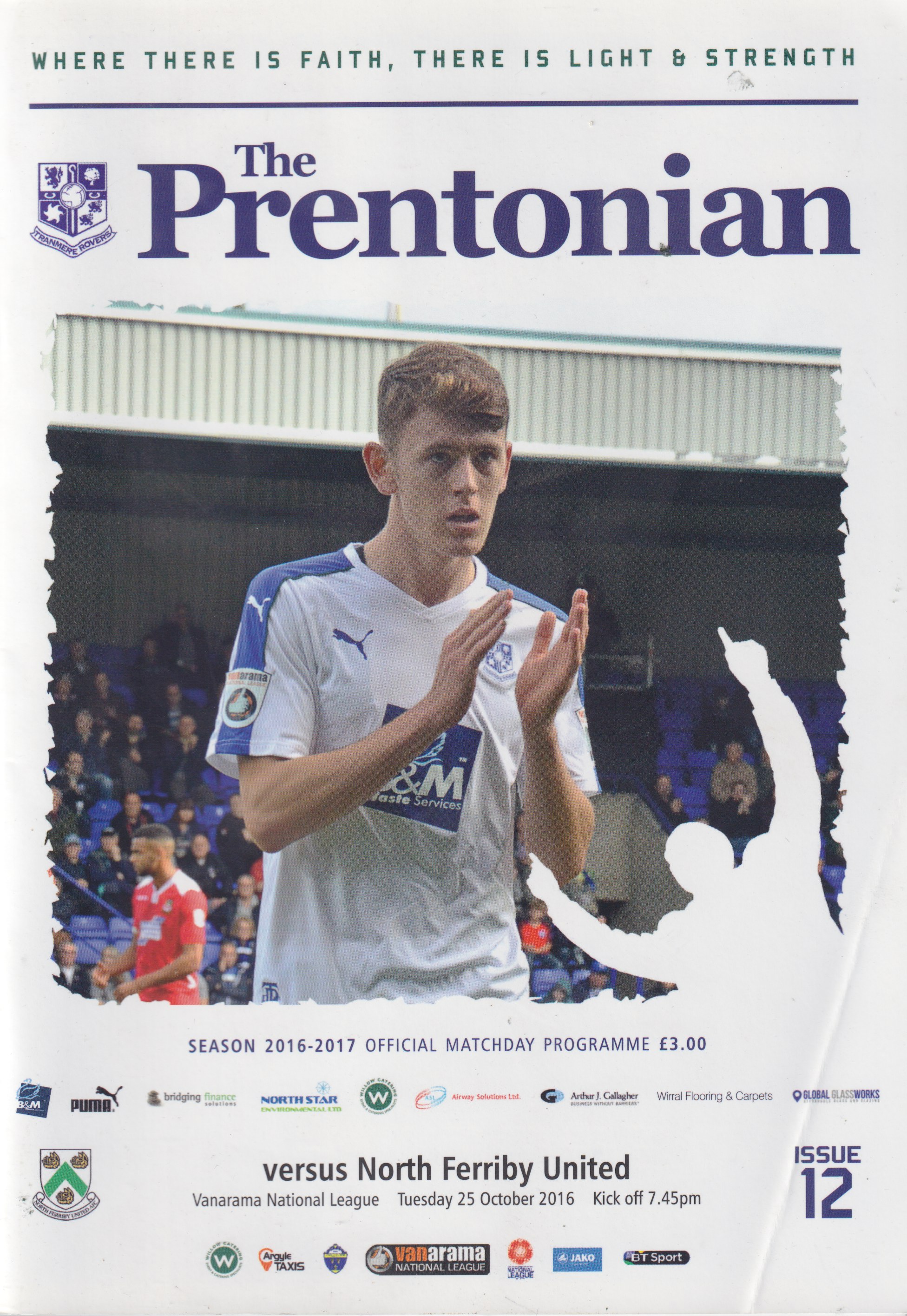 Match Programme for 25/10/2016