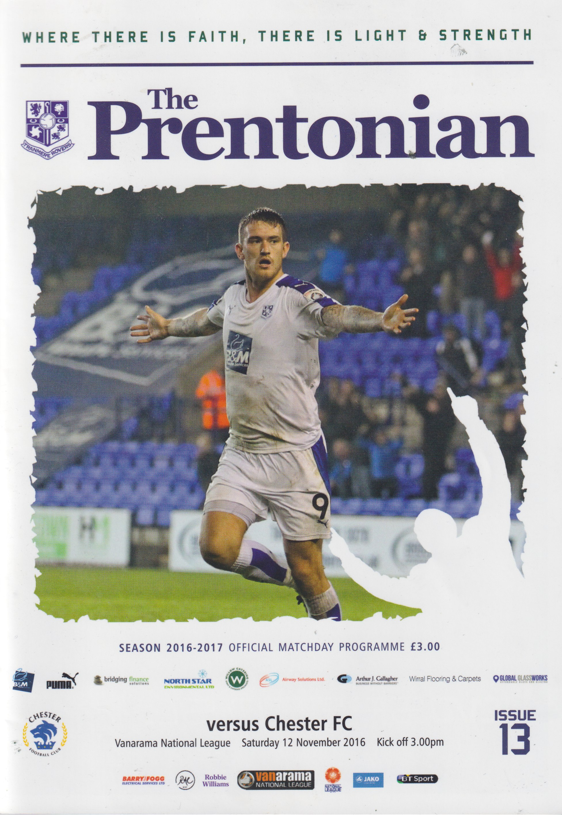 Match Programme for 12/11/2016