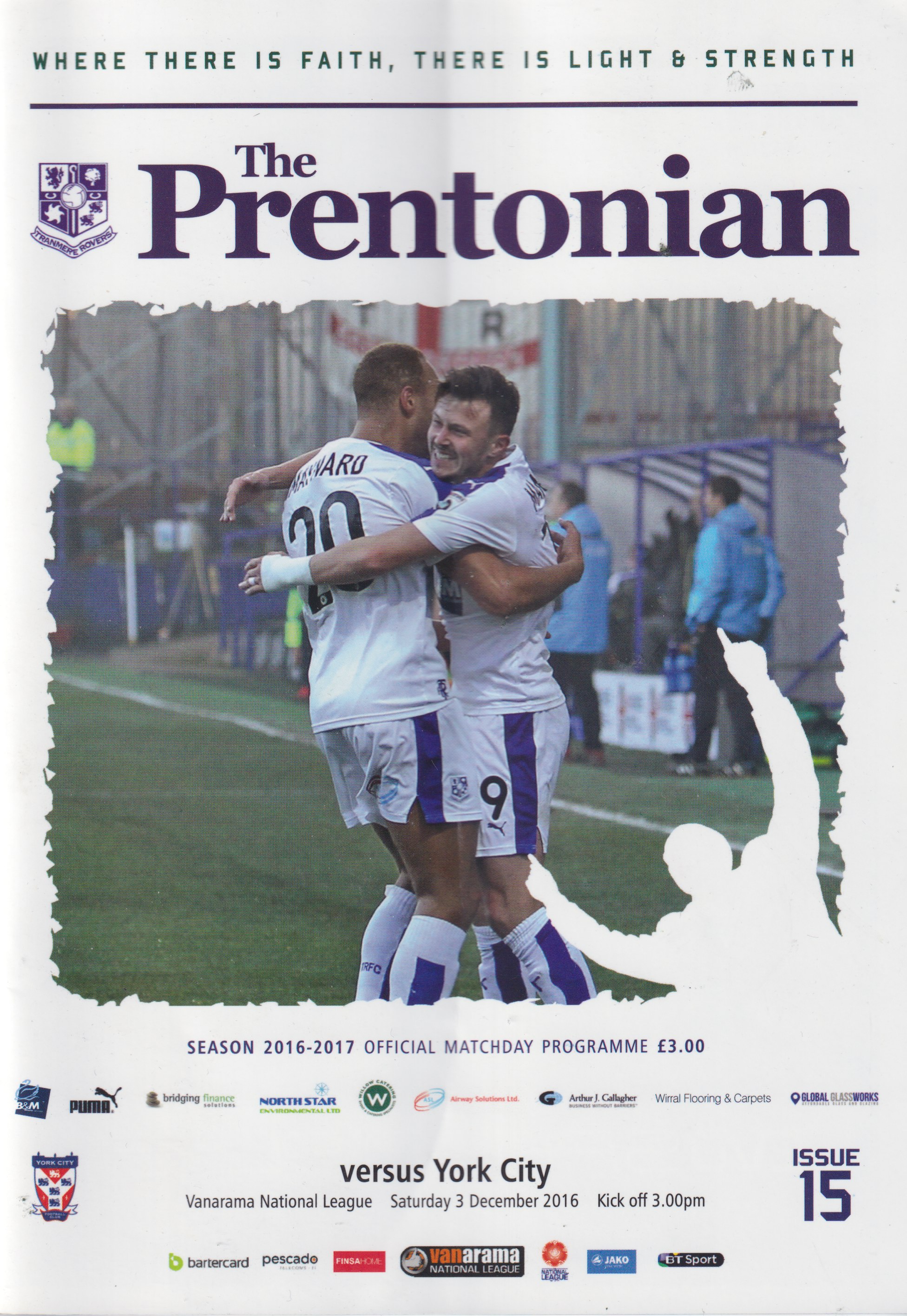 Match Programme for 03/12/2016