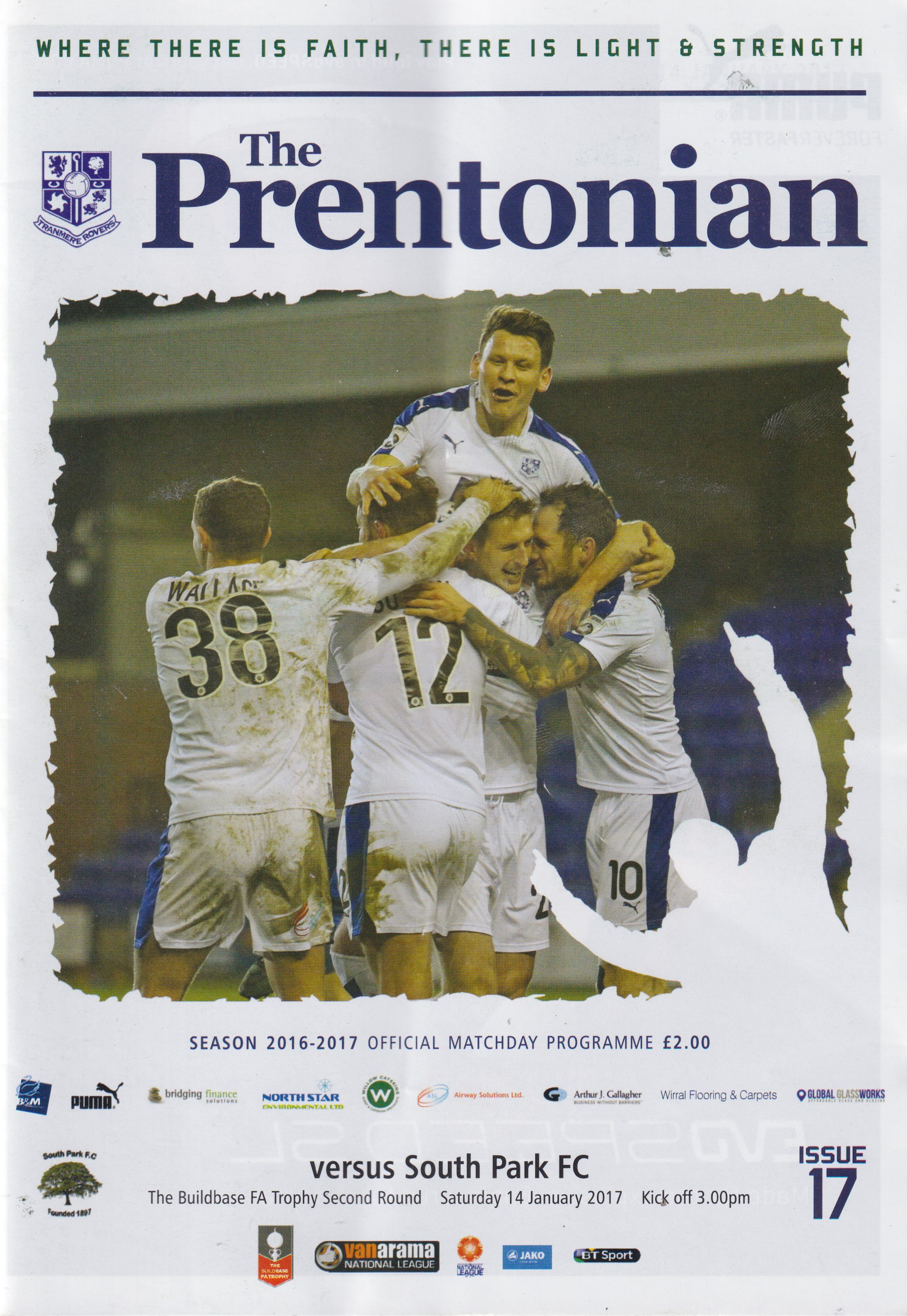 Match Programme for 14/01/2017
