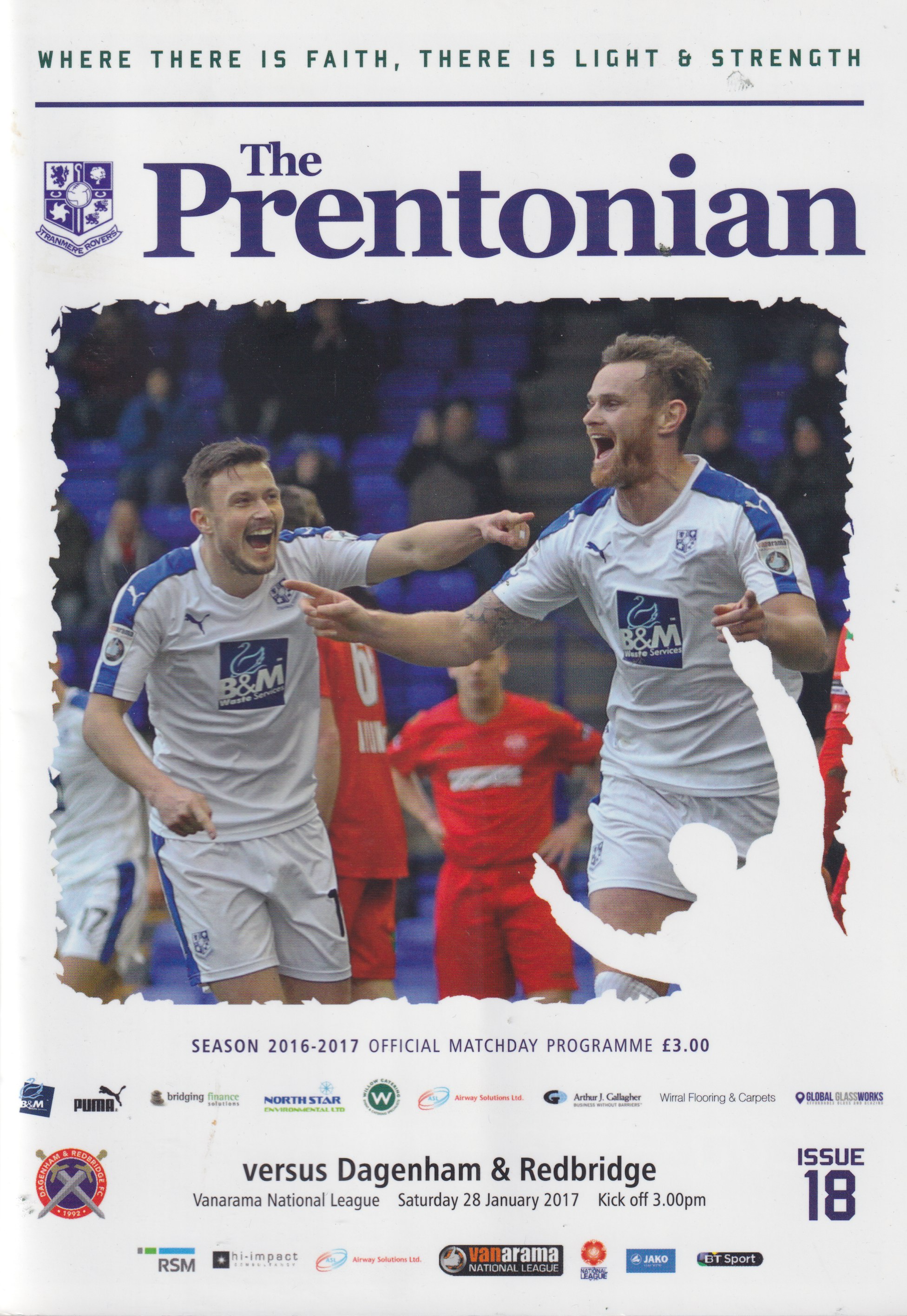 Match Programme for 28/01/2017