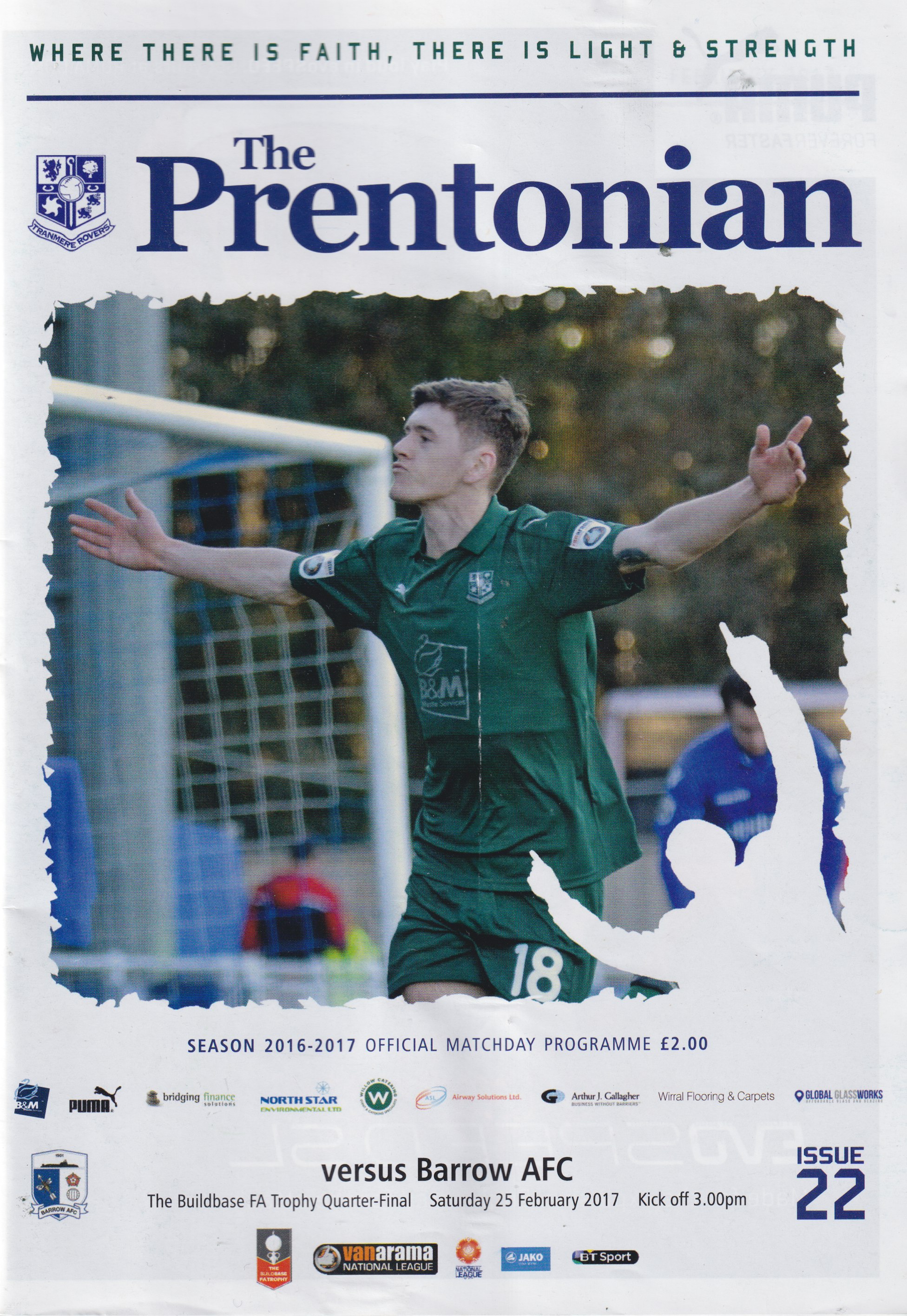 Match Programme for 25/02/2017