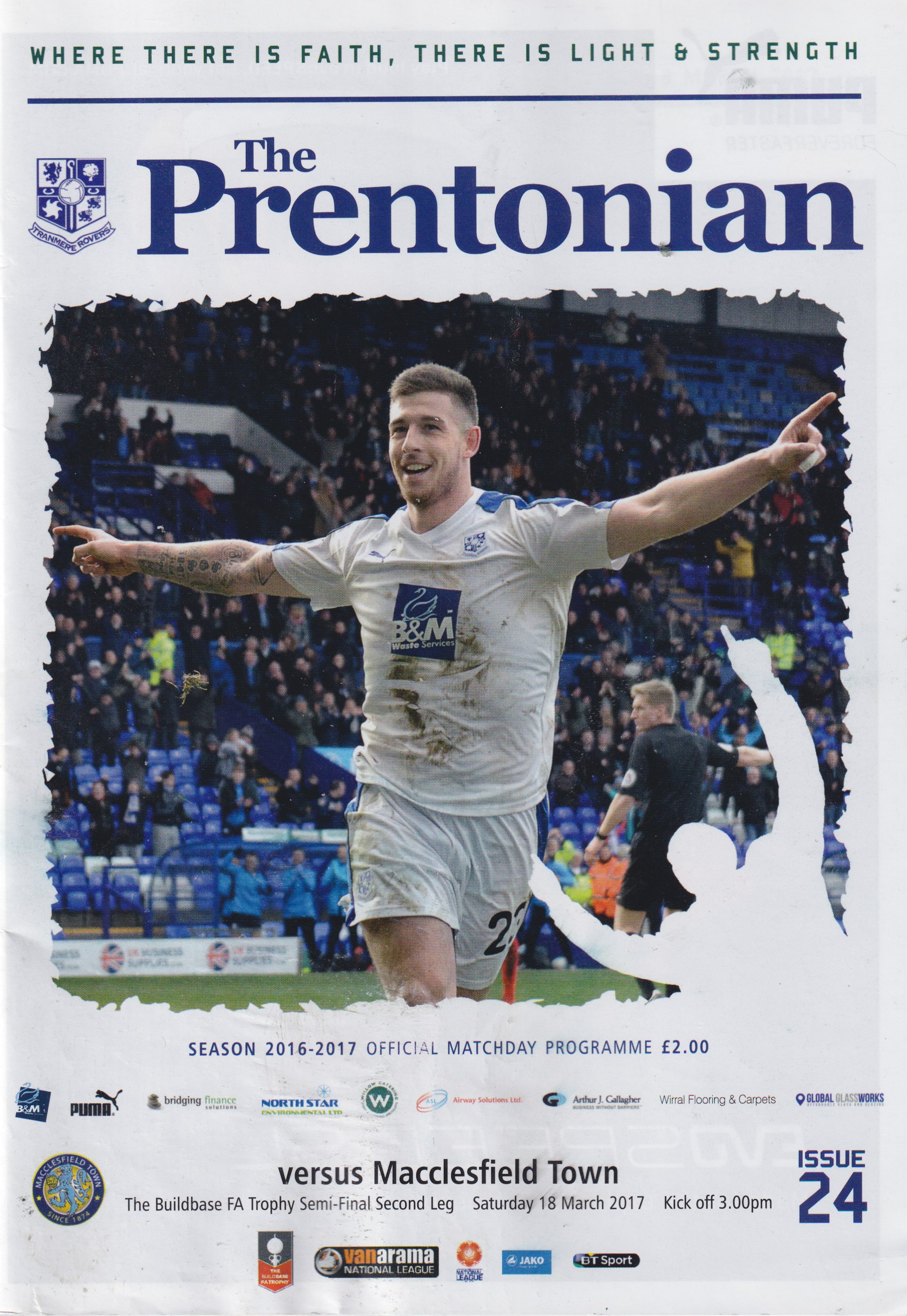 Match Programme for 18/03/2017
