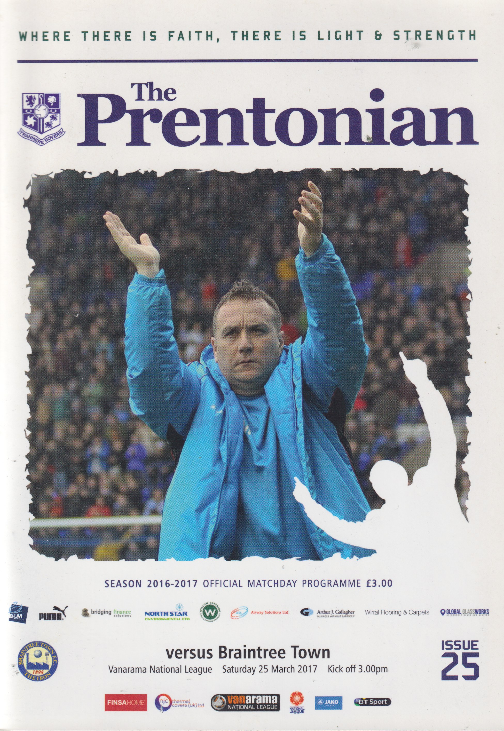 Match Programme for 25/03/2017