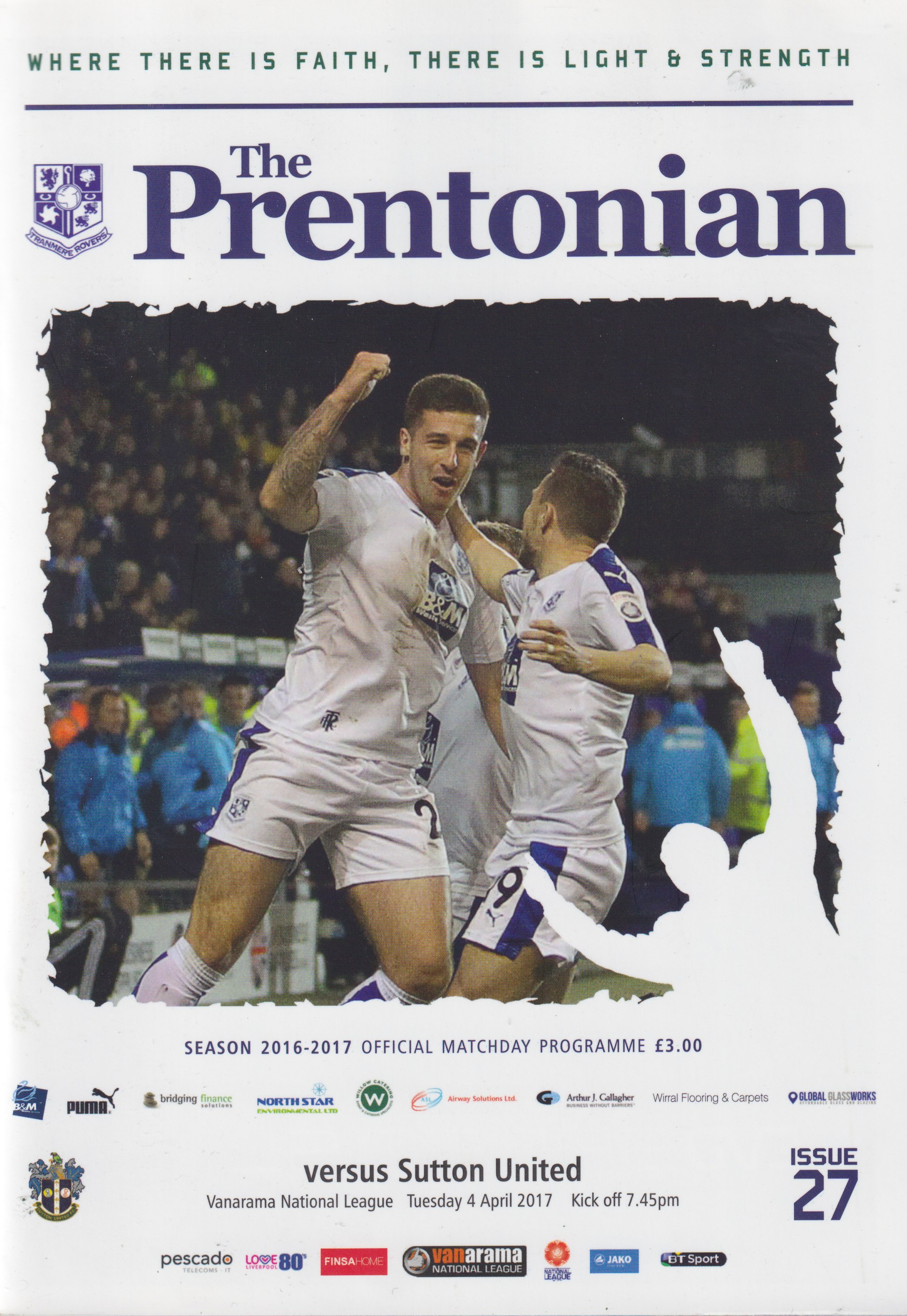 Match Programme for 04/04/2017