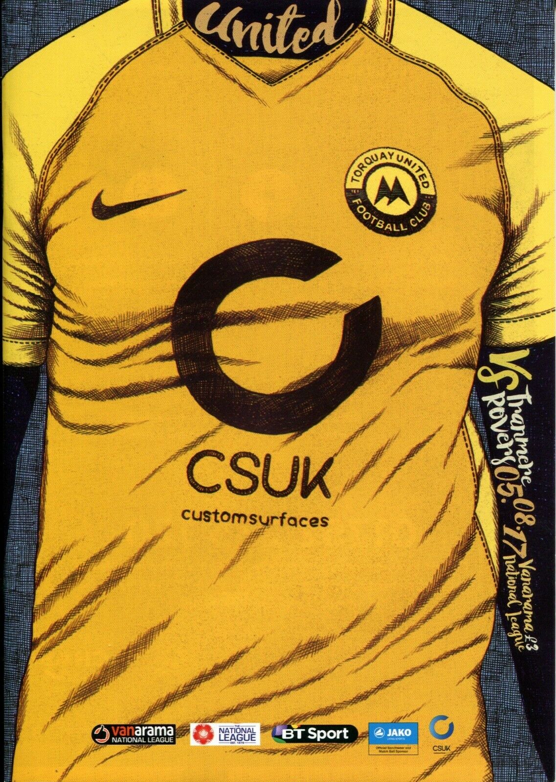 Match Programme for 05/08/2017