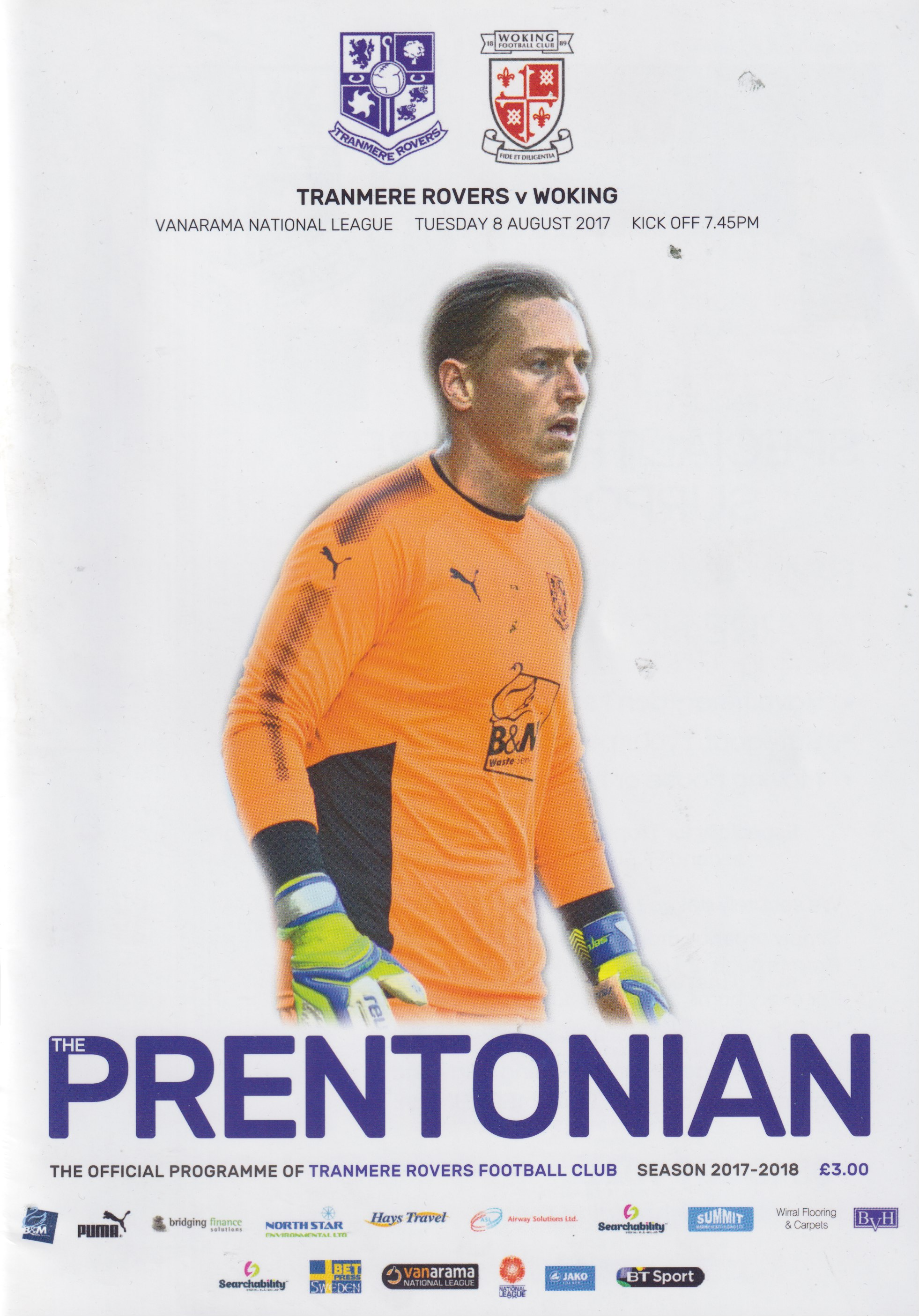 Match Programme for 08/08/2017