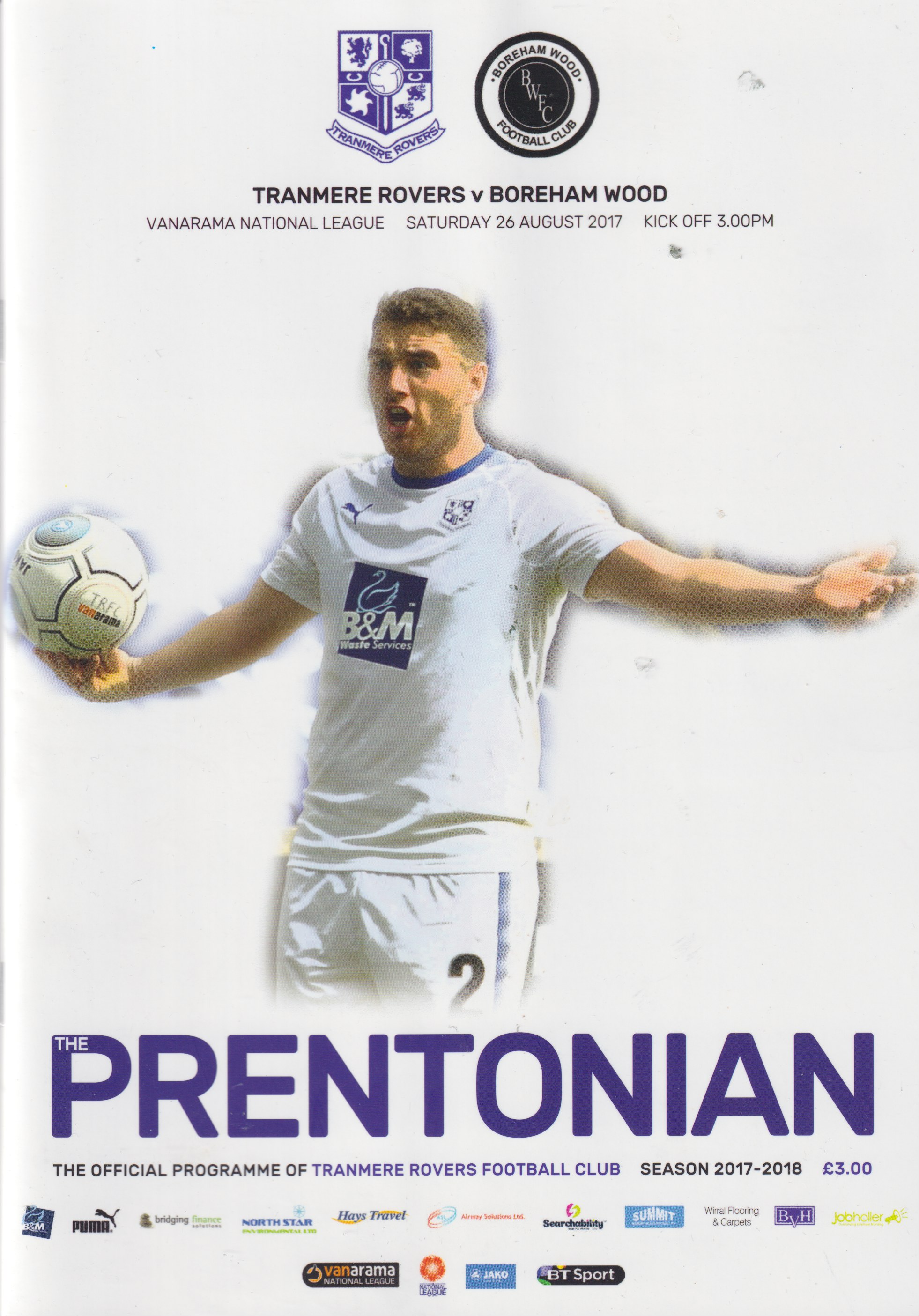 Match Programme for 26/08/2017