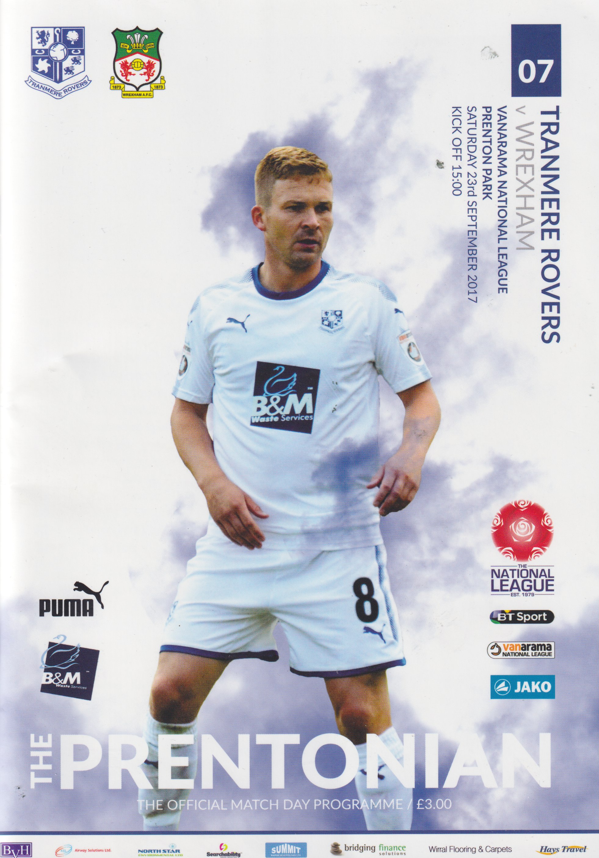 Match Programme for 23/09/2017