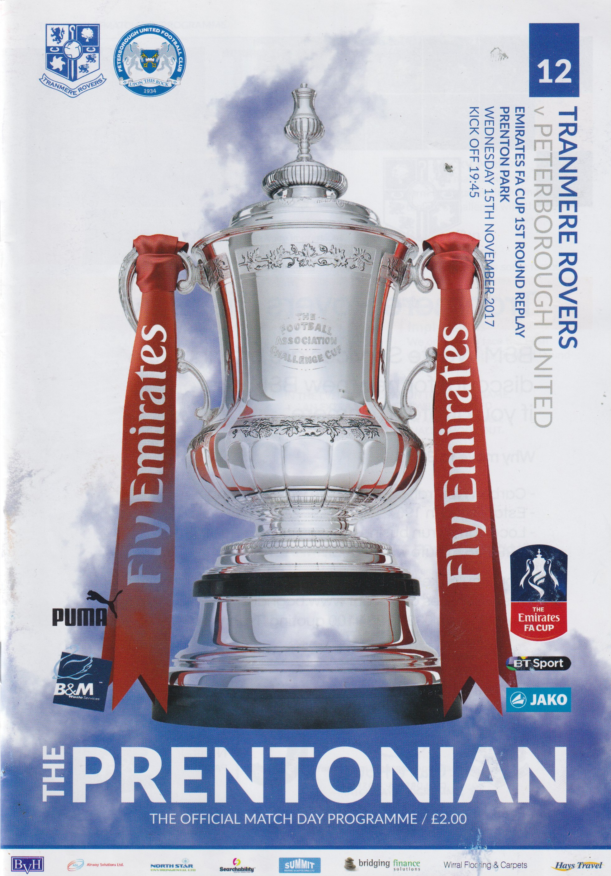 Match Programme for 15/11/2017