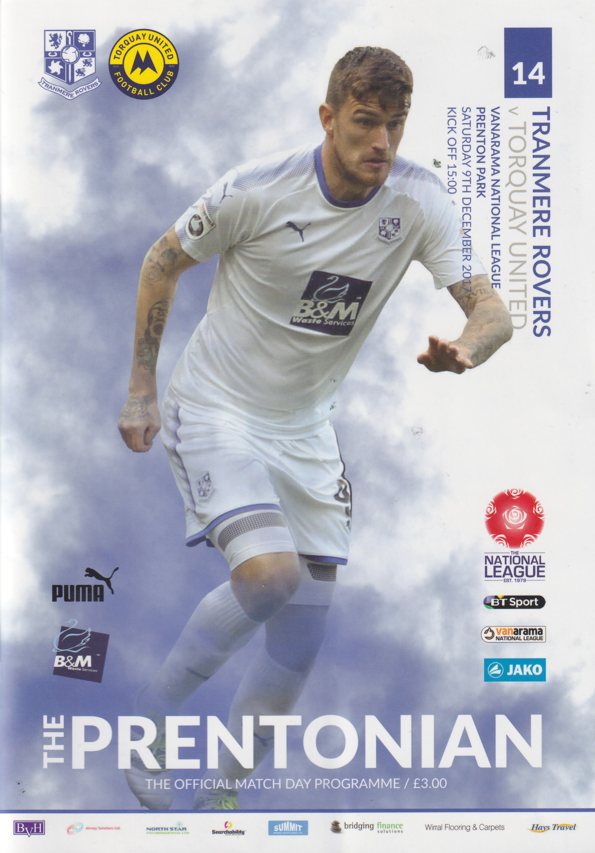 Match Programme for 09/12/2017