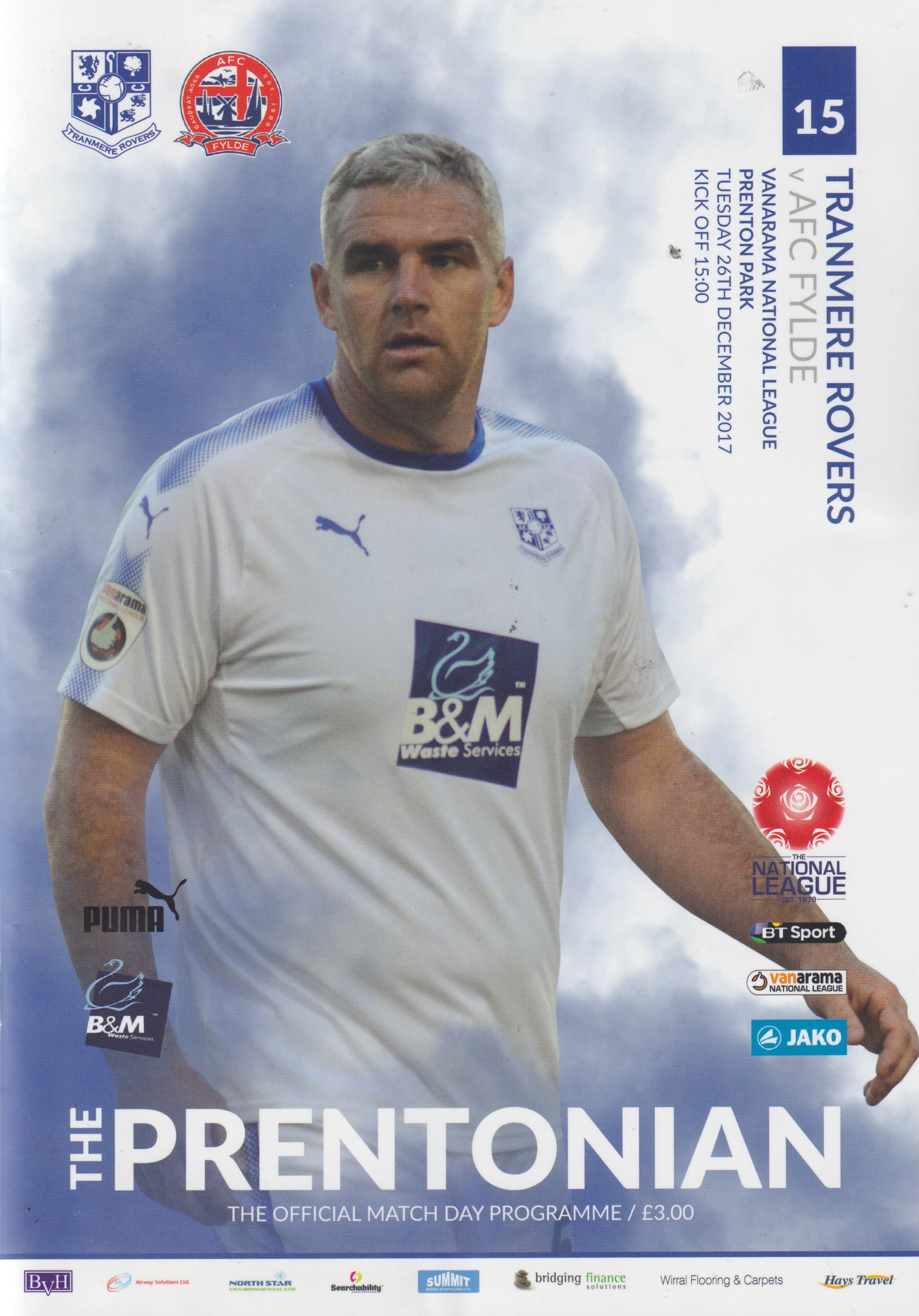 Match Programme for 26/12/2017