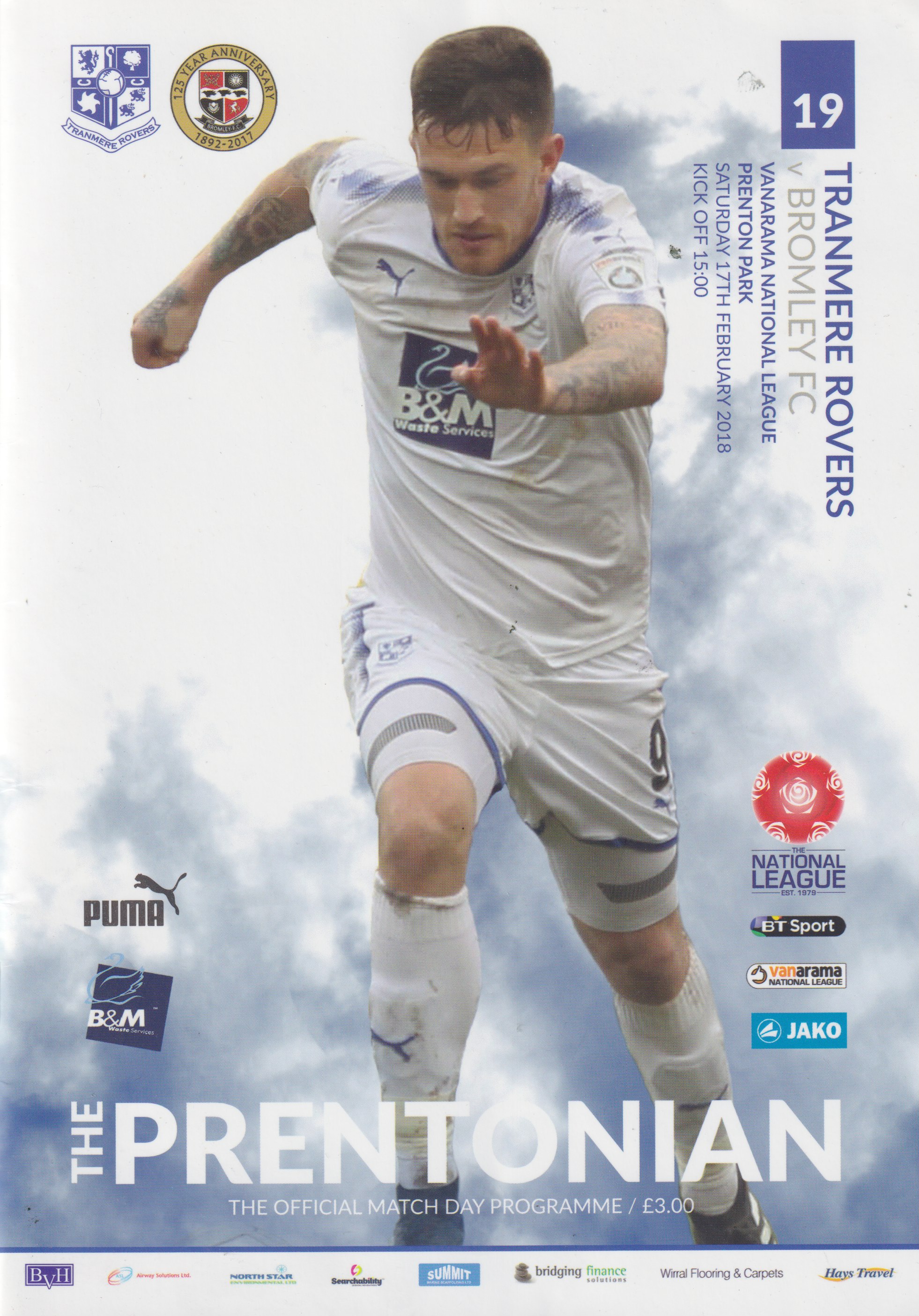 Match Programme for 17/02/2018