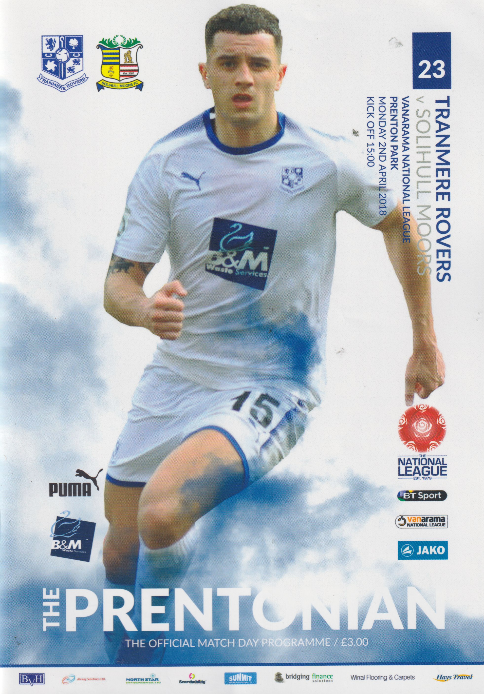 Match Programme for 24/04/2018