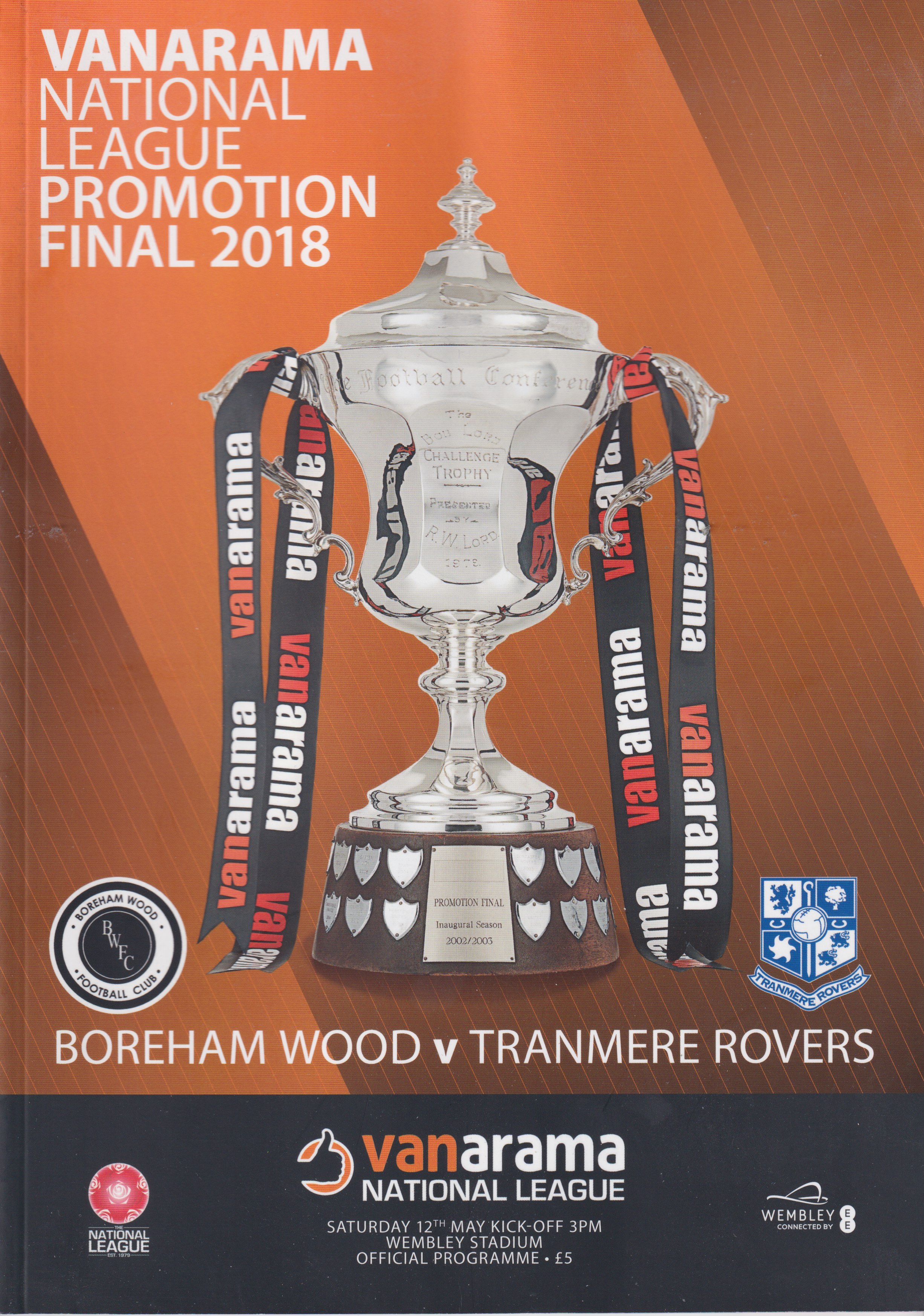 Match Programme for 12/05/2018