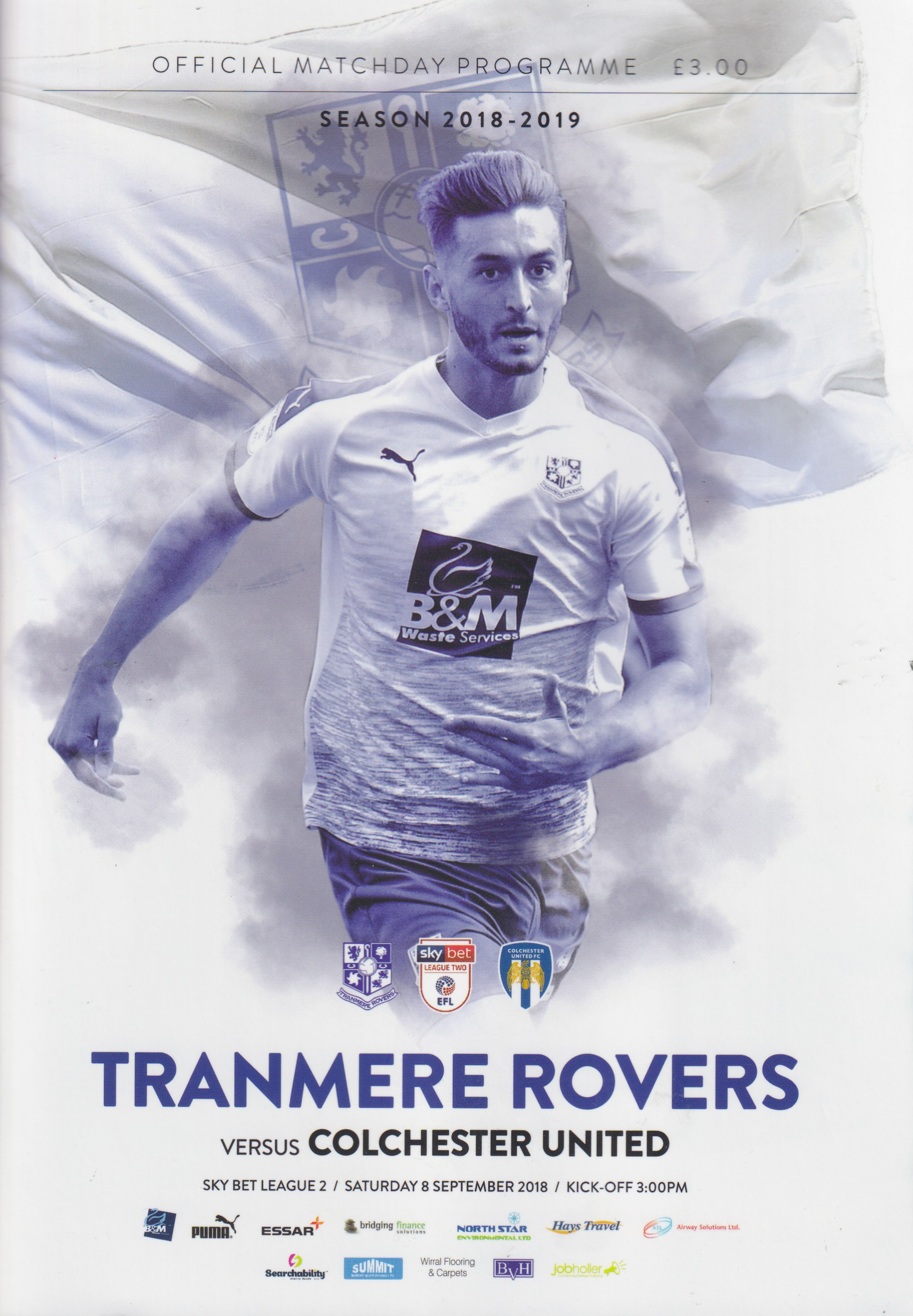 Match Programme for 08/09/2018