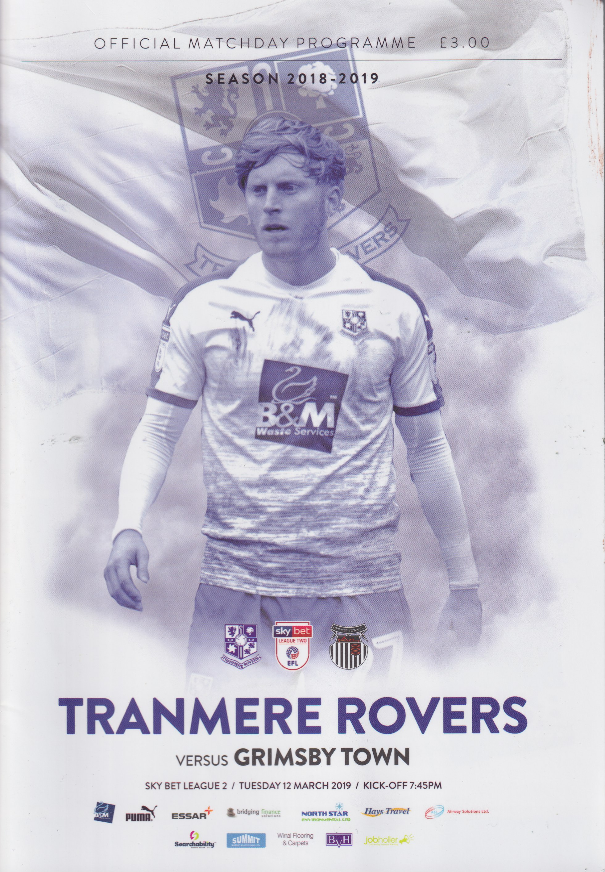 Match Programme for 12/03/2019