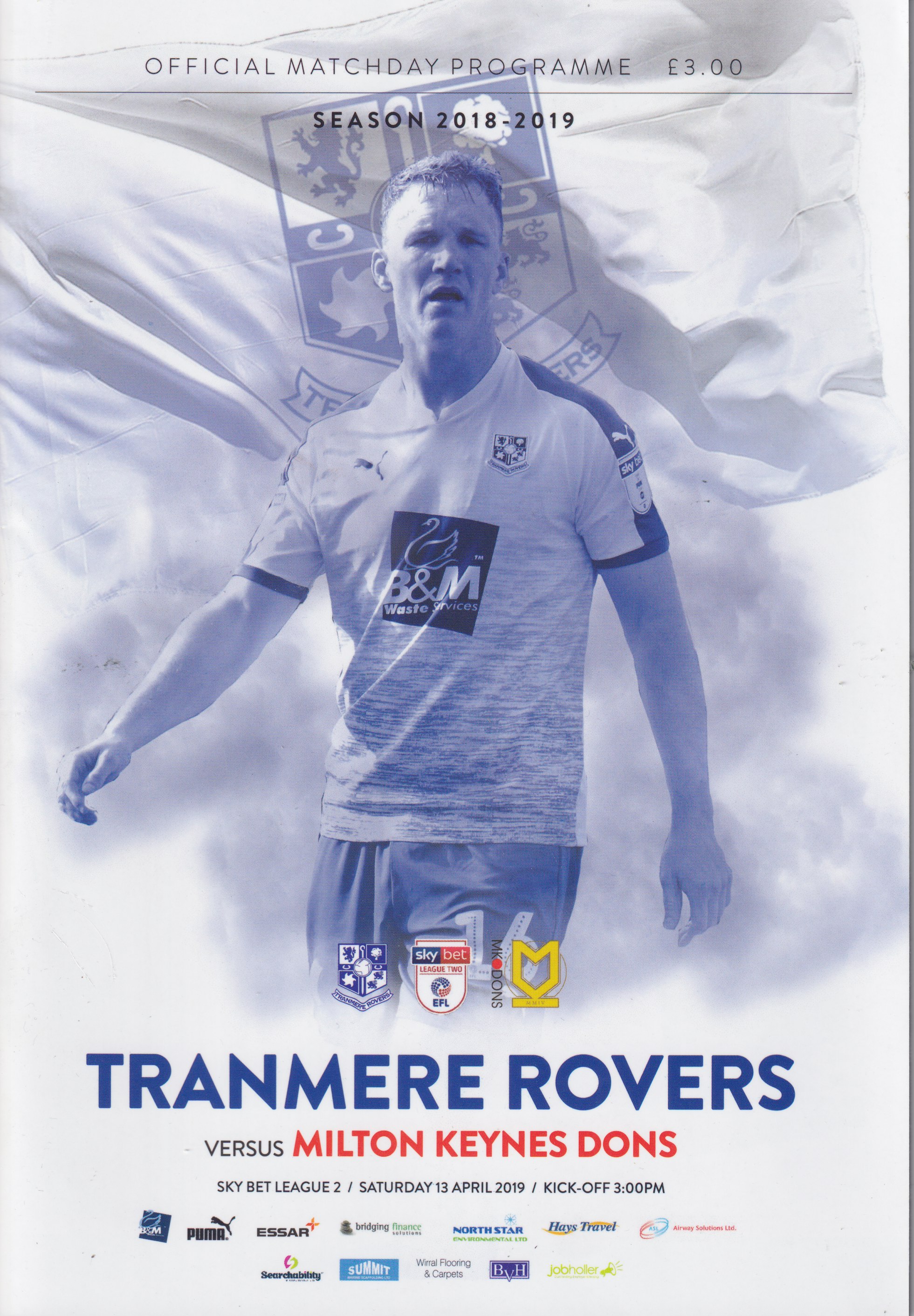 Match Programme for 13/04/2019