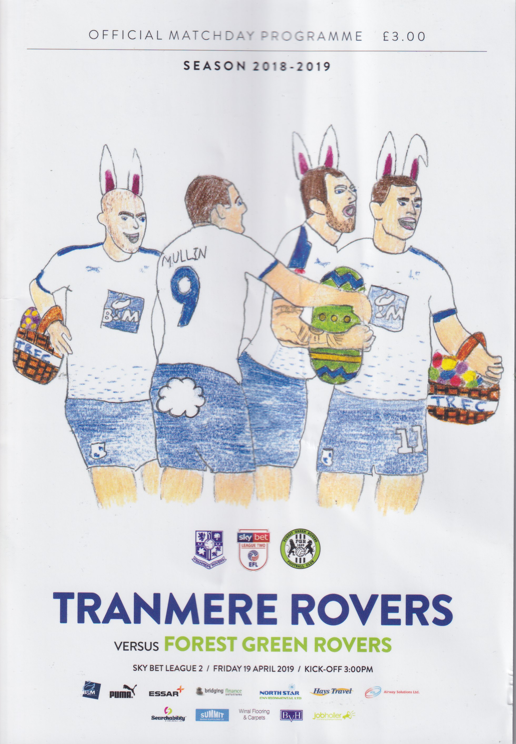 Match Programme for 19/04/2019
