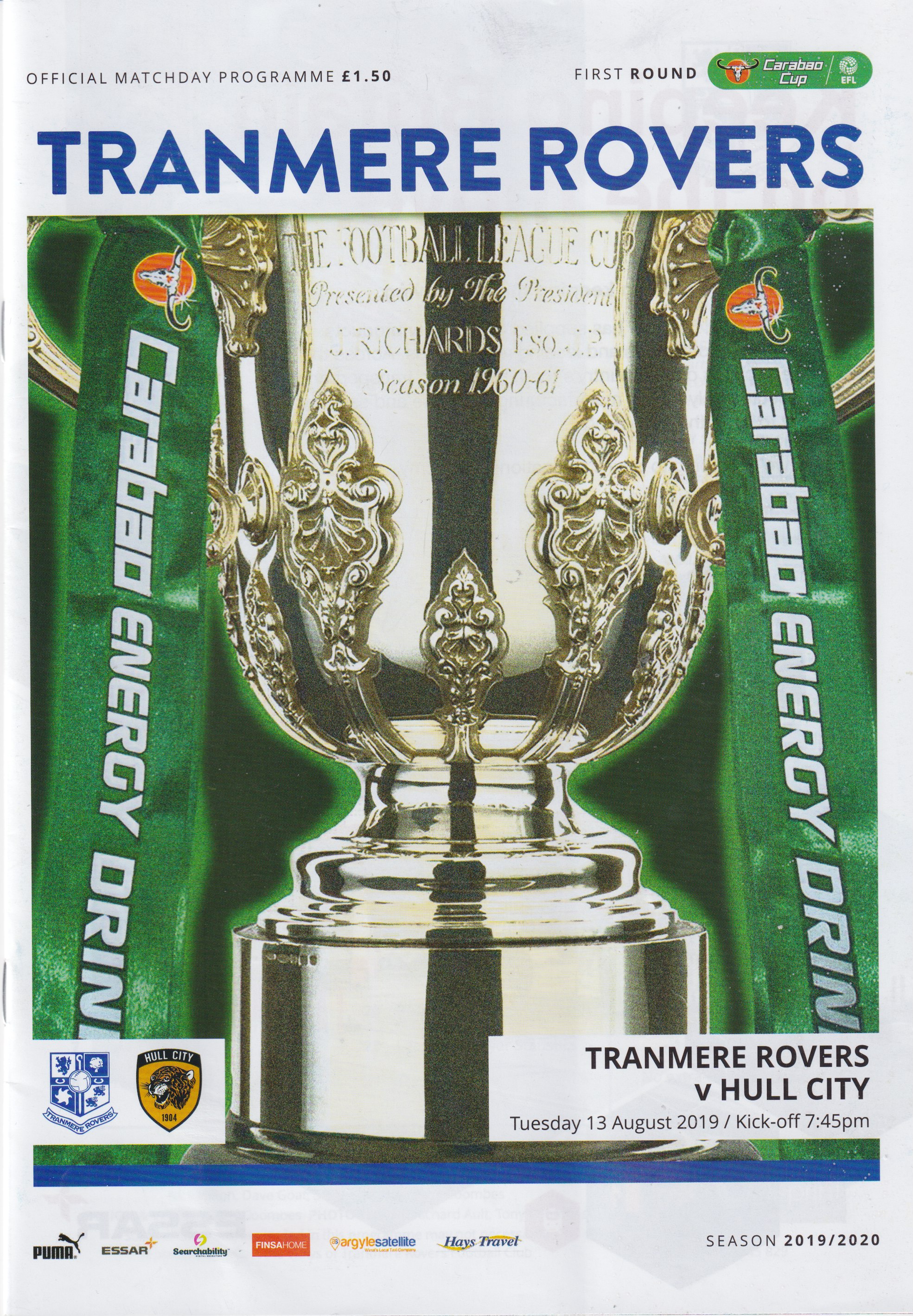 Match Programme for 13/08/2019