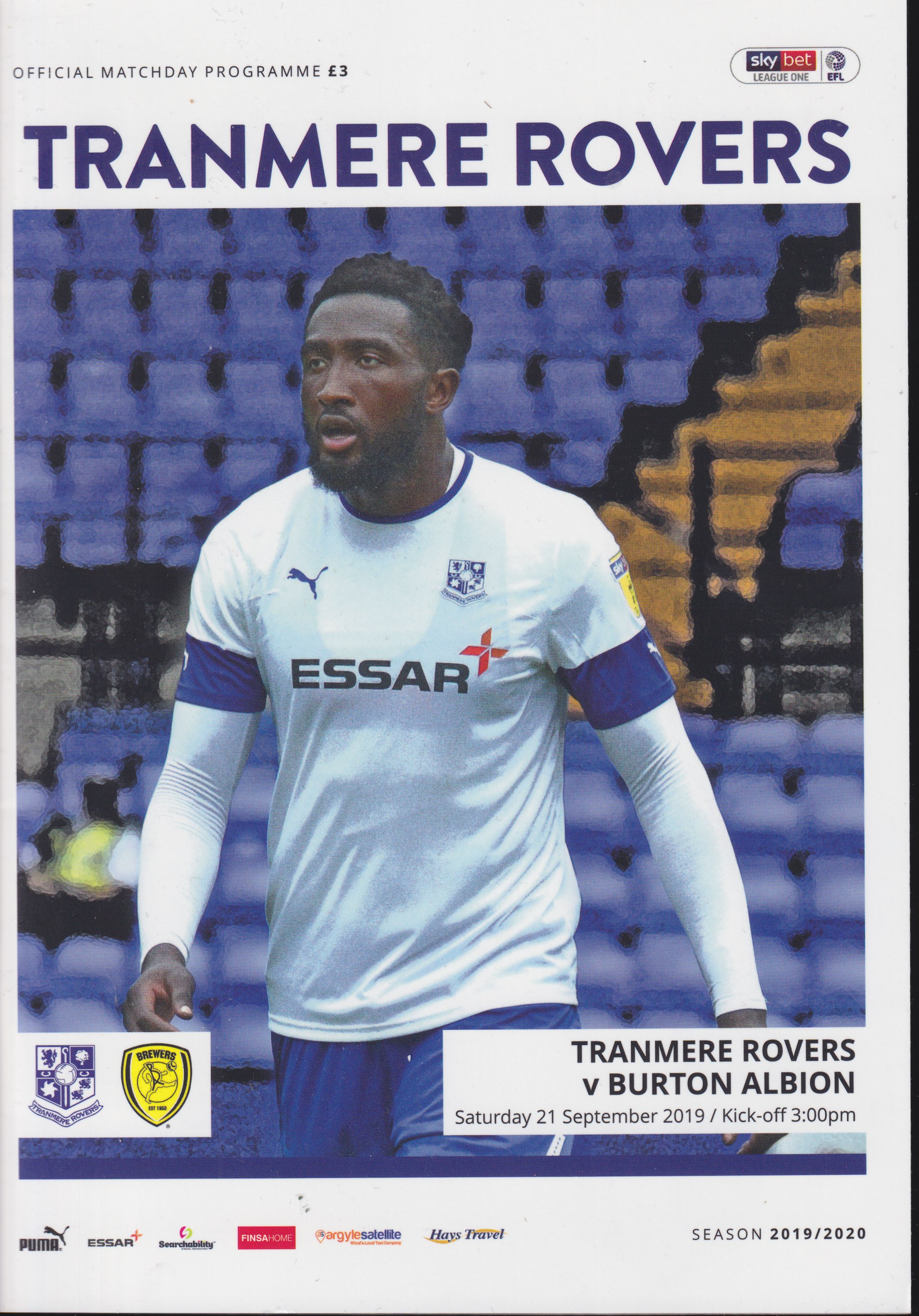Match Programme for 21/09/2019